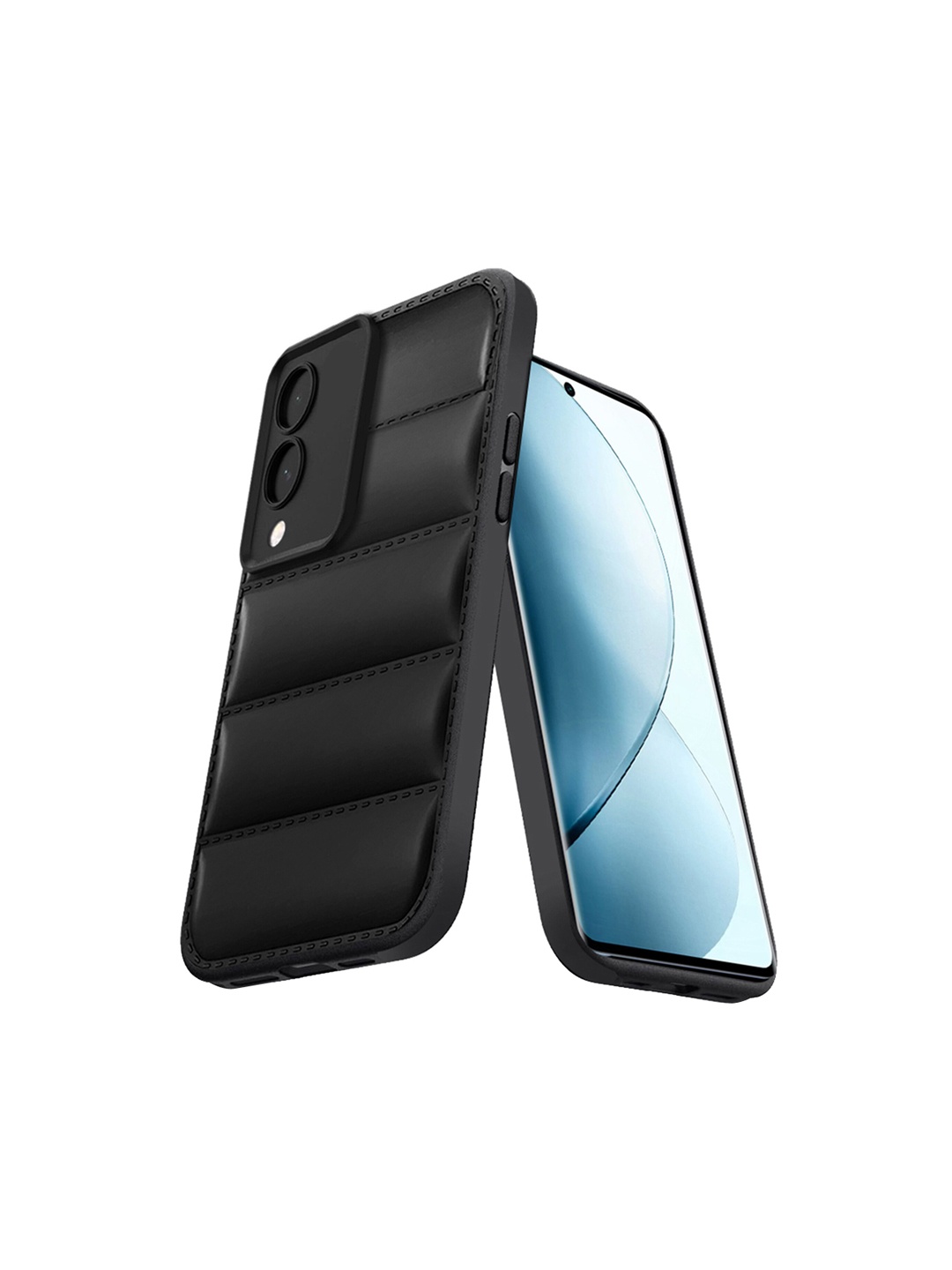 

Karwan Puffer Edition Vivo Y17S Mobile Back Case, Black
