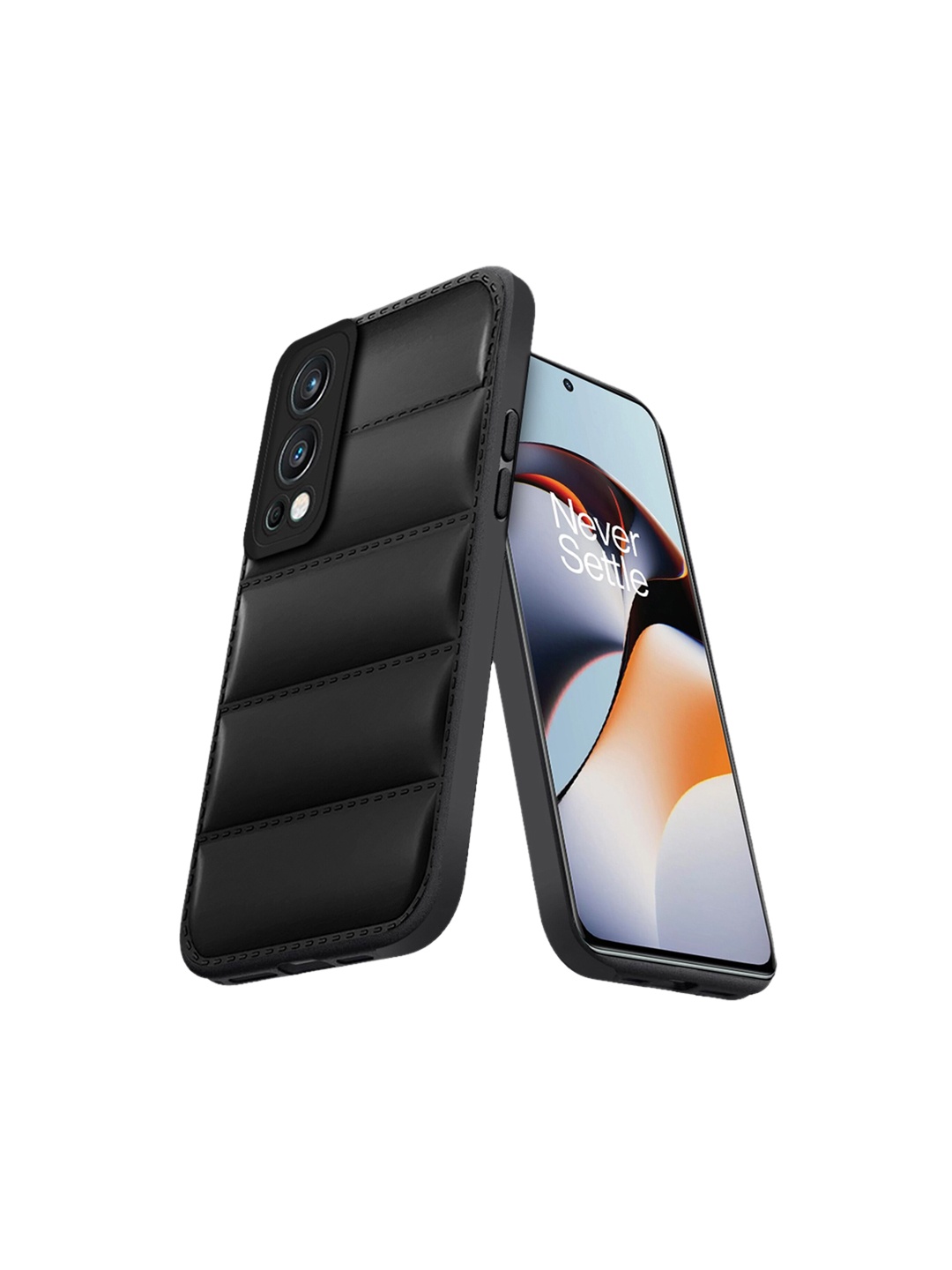 

Karwan Oneplus Nord 2 Silicone Mobile Back Case, Black
