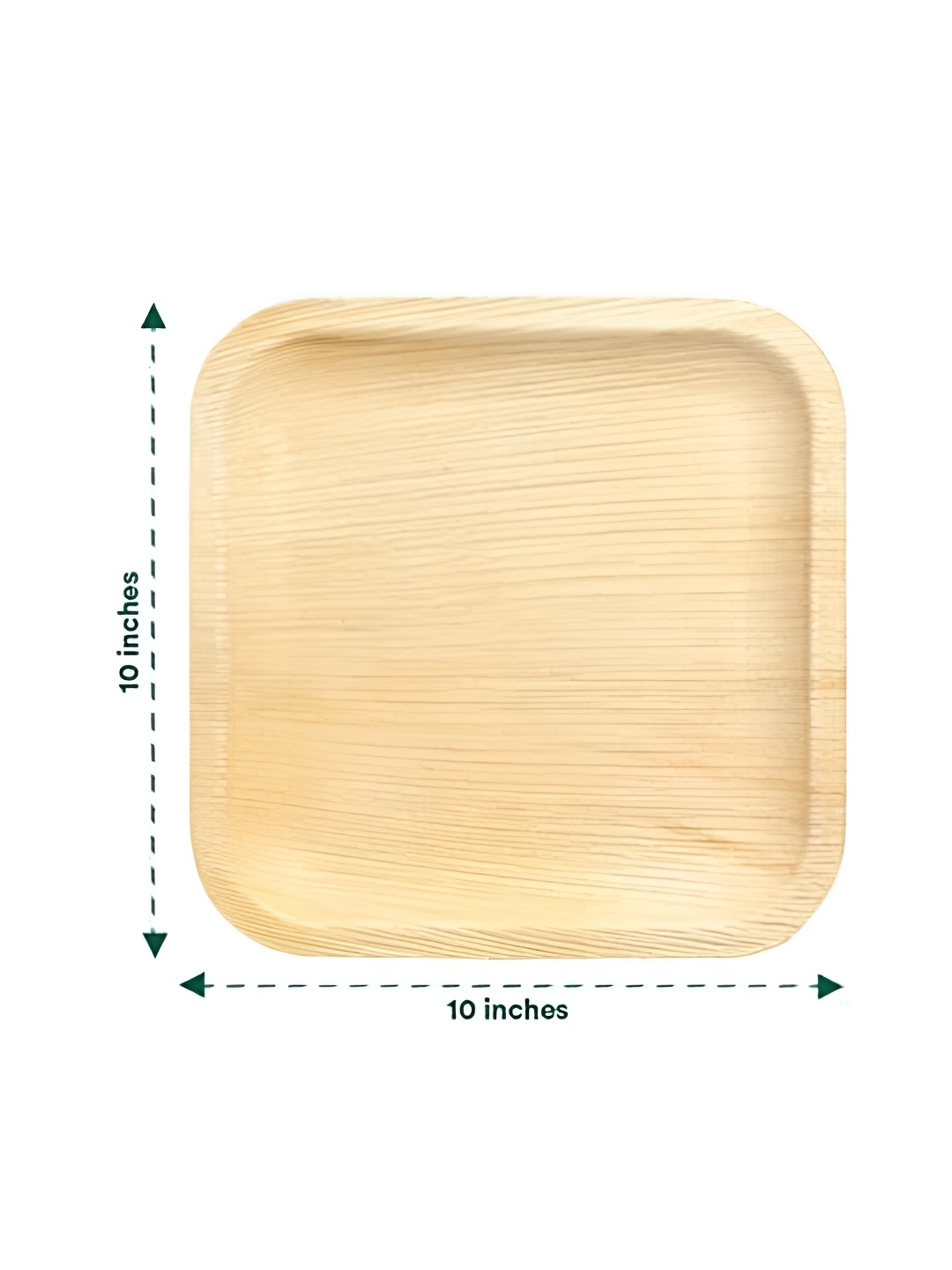 

Kuber Industries Beige 25 Pieces Square Matte Palm Leaf Disposable Plates