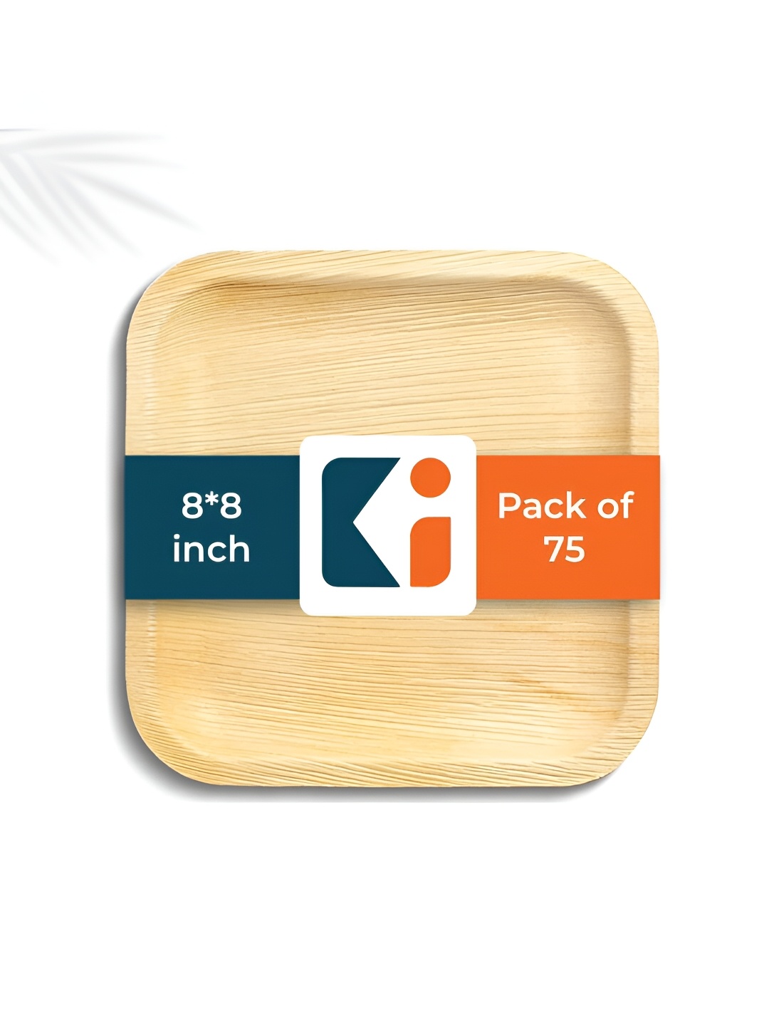 

Kuber Industries Beige 25 Pieces Square Matte Palm Leaf Disposable Plates