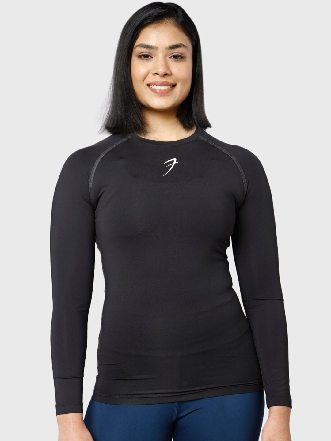 

FUAARK Compression Training or Gym Moisture Wicking T-shirt, Black