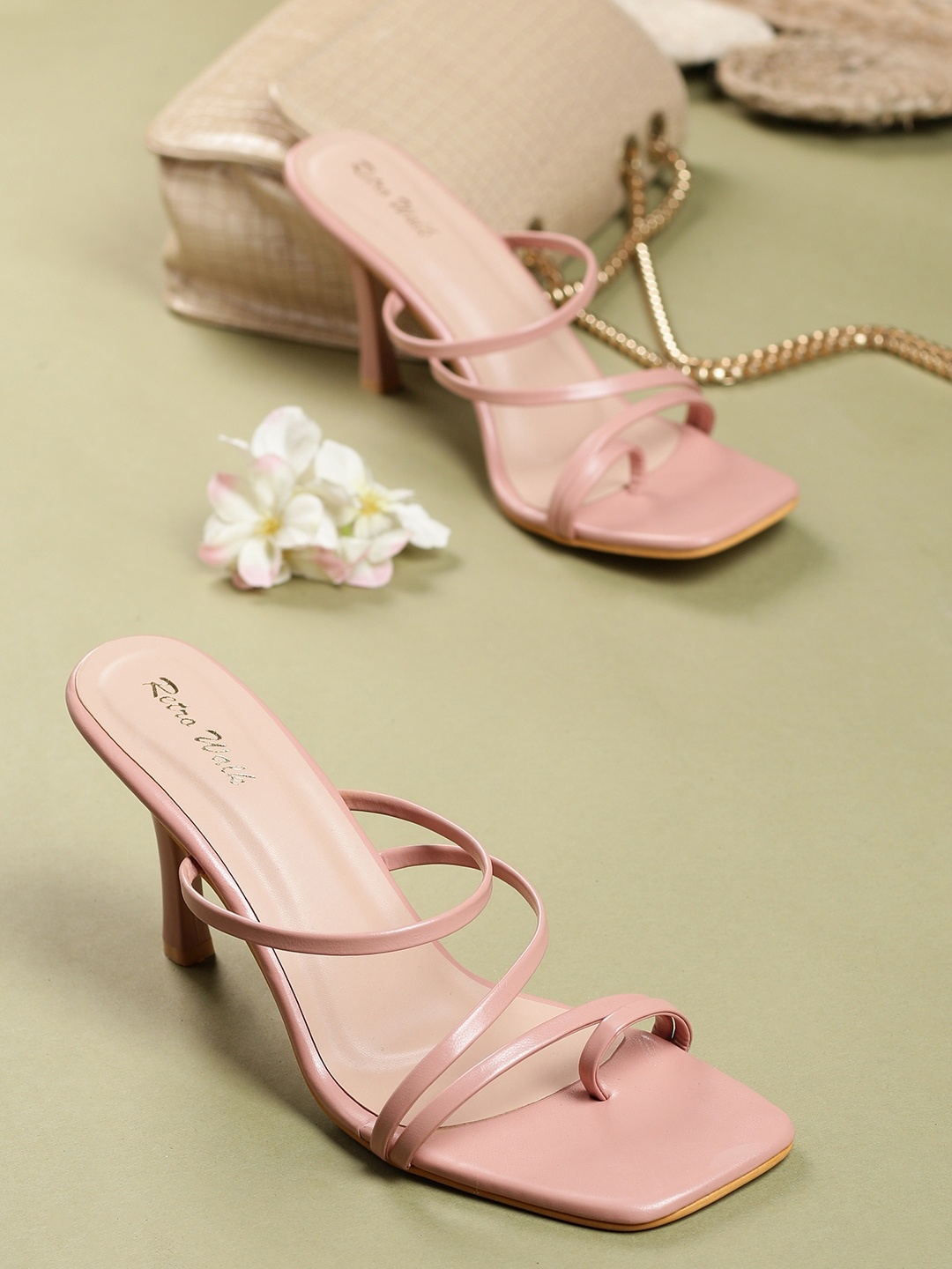 

Retro Walk Open Toe Stiletto Heels, Peach