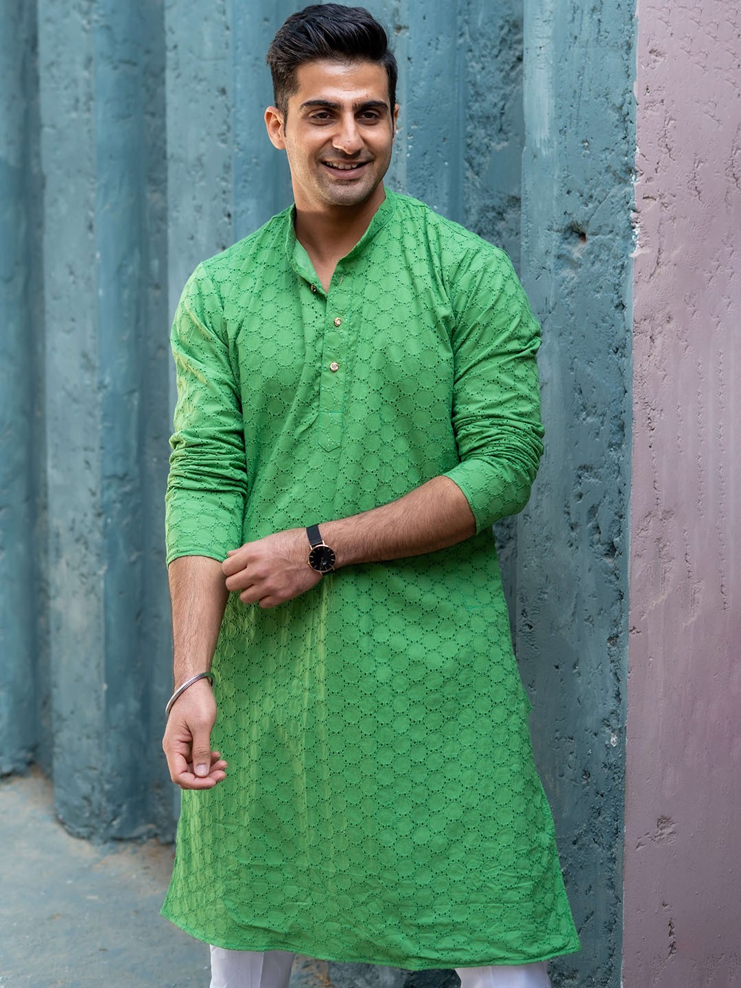 

Shasak Men Kurta, Green
