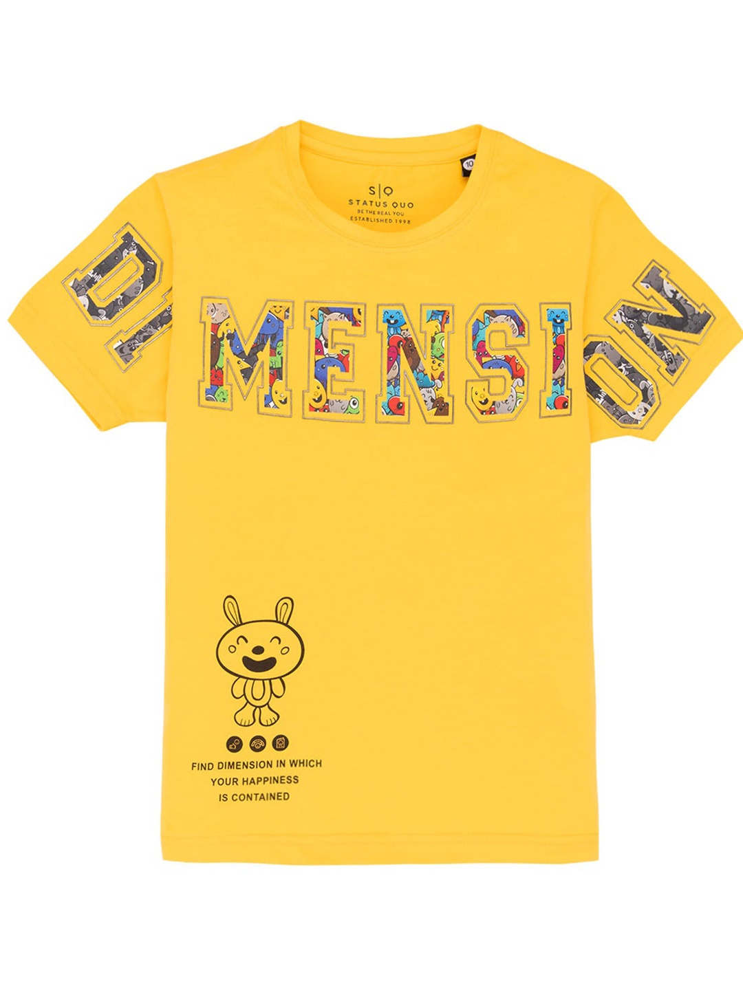 

Status Quo Boys Typography Printed T-shirt, Yellow