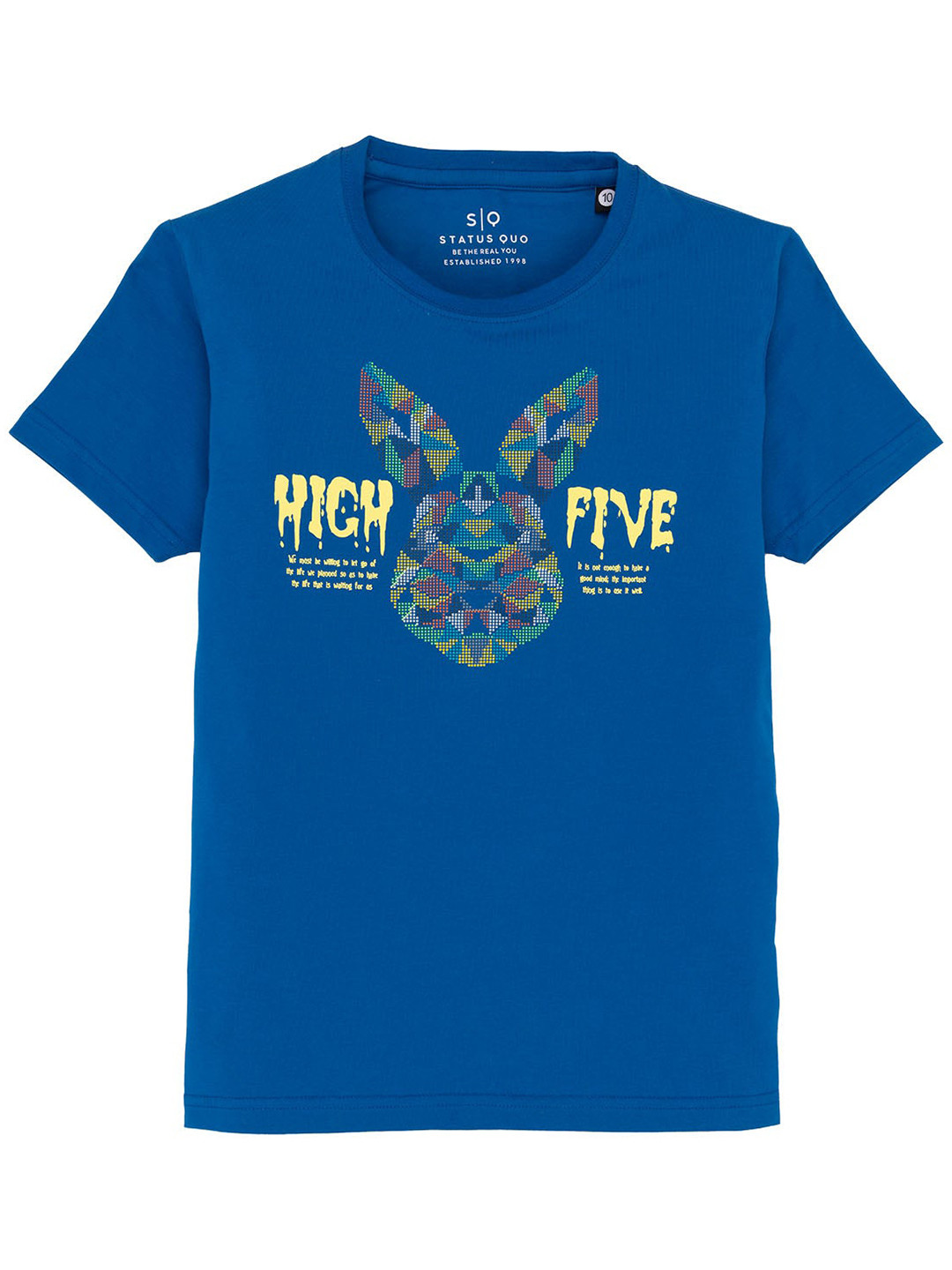 

Status Quo Boys Typography Printed V-Neck T-shirt, Blue
