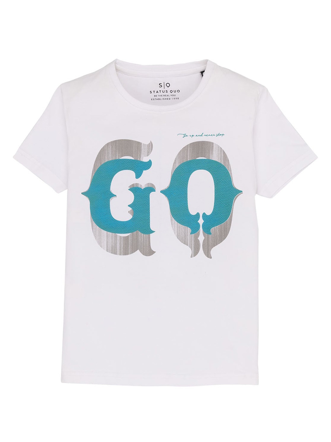 

Status Quo Boys Typography Printed T-shirt, White