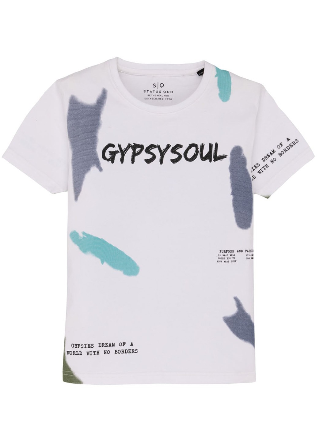 

Status Quo Boys Printed Pure Cotton T-shirt, White