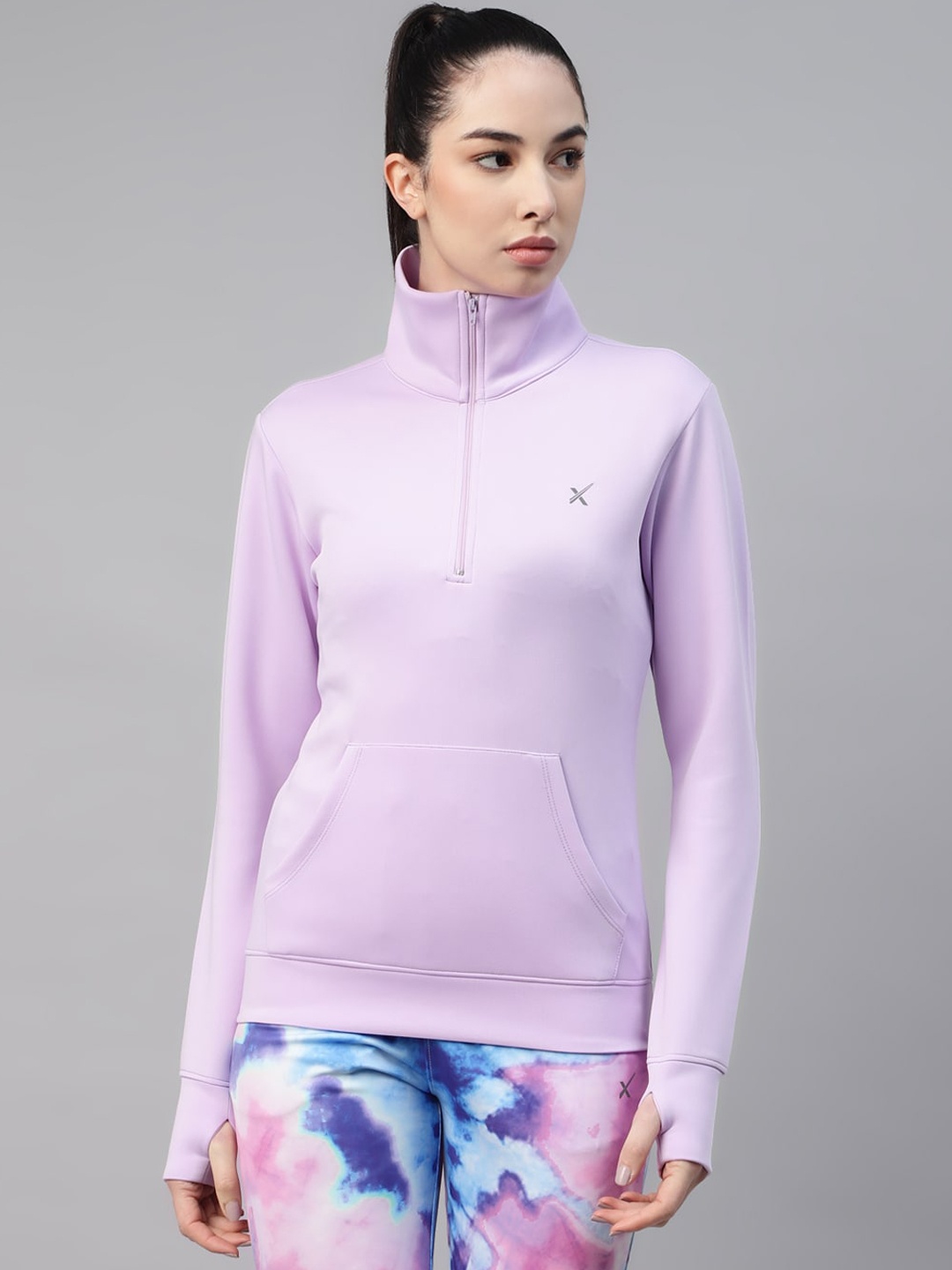 

HRX by Hrithik Roshan Women Floral Sporty Jacket, Lavender