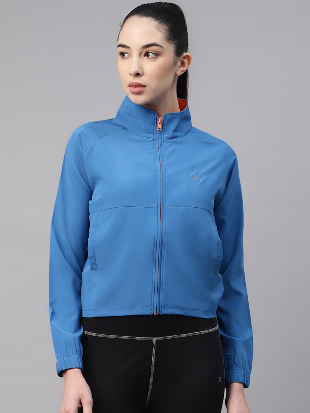 

HRX by Hrithik Roshan Women Crop Sporty Jacket, Blue