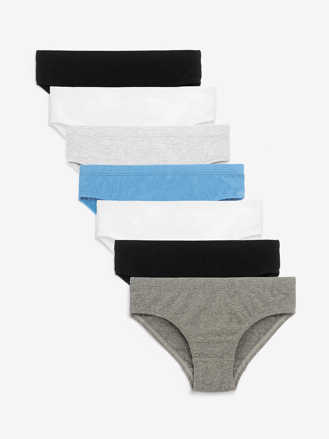 

Charm n Cherish Boys Pack Of 7 Pure Cotton Basic Briefs BWBRI43, Black