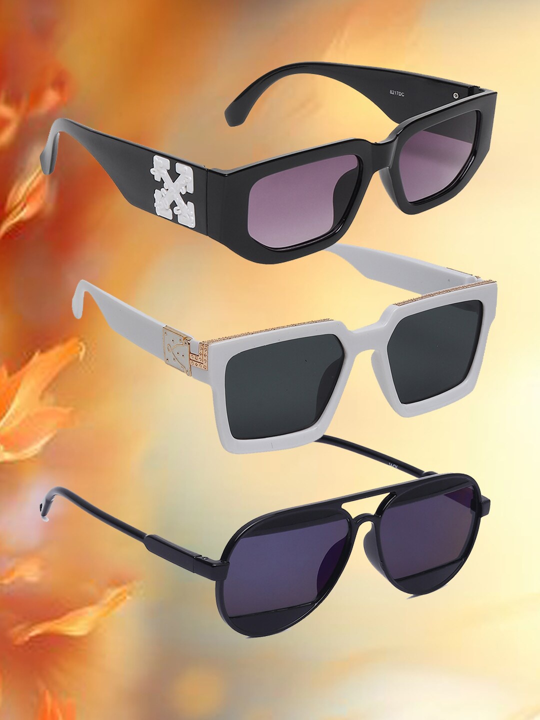 

EPICINK hob Unisex Pack Of 3 Assorted Sunglasses With UV Protected Lens