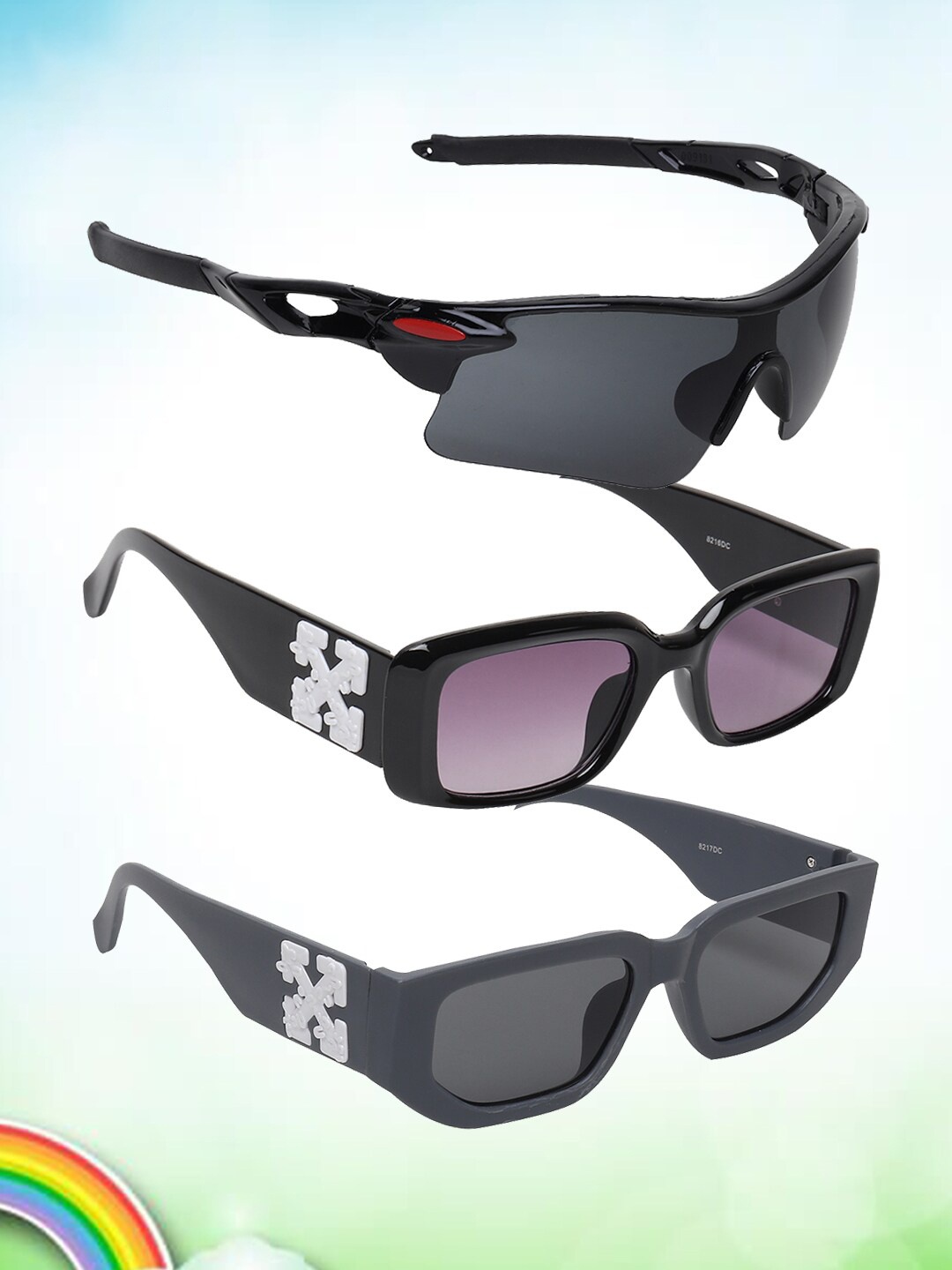 

EPICINK hob Unisex Pack Of 3 Assorted Sunglasses With UV Protected Lens
