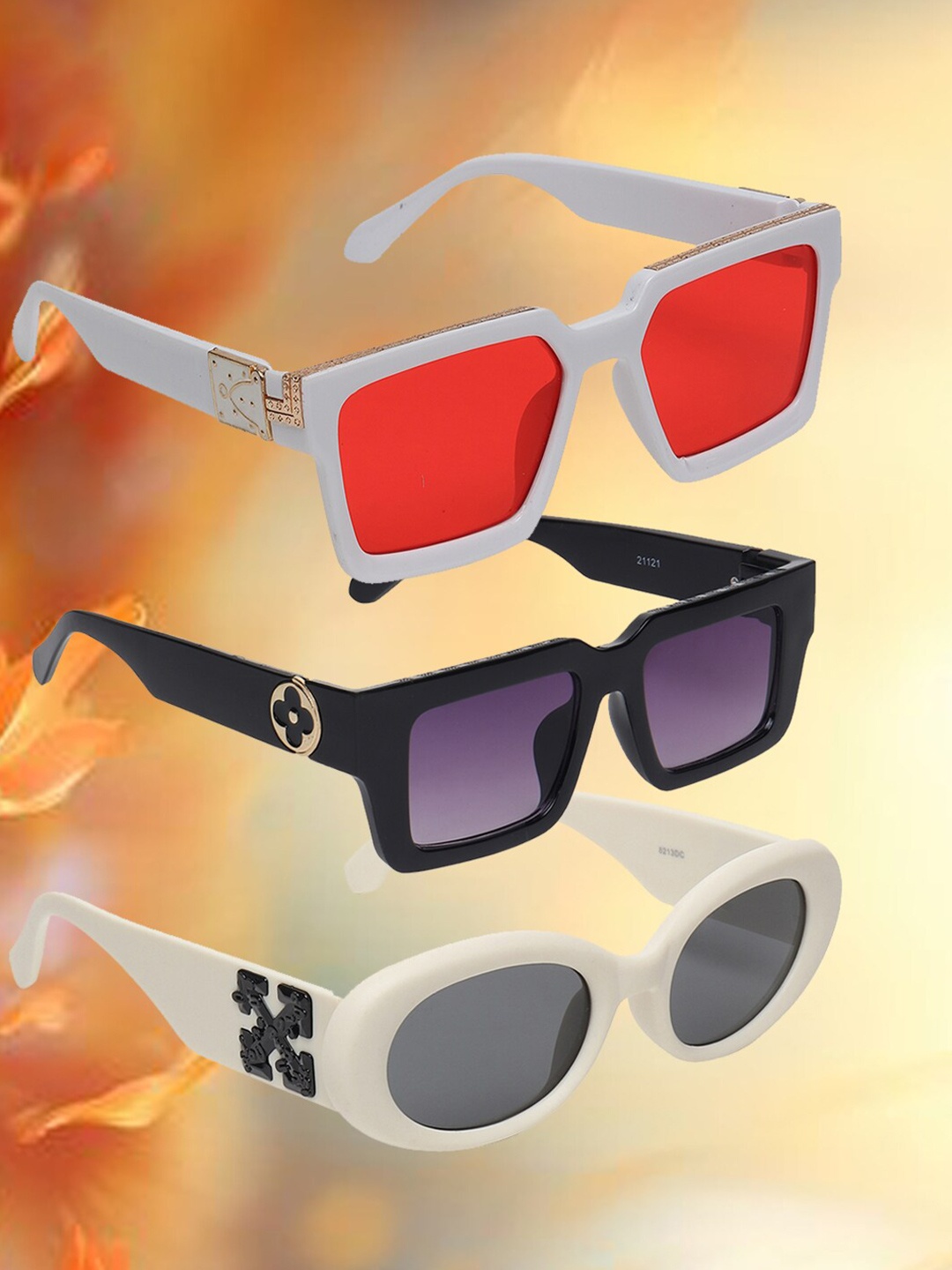 

EPICINK hob Unisex Pack Of 3 Assorted Sunglasses With UV Protected Lens