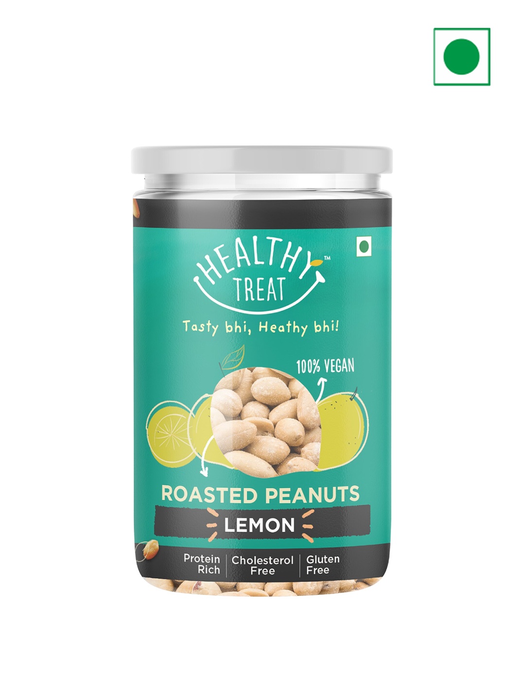 

Healthy Treat Pack Of 4 Roasted Peanut Lemon 200 gms Each, Green