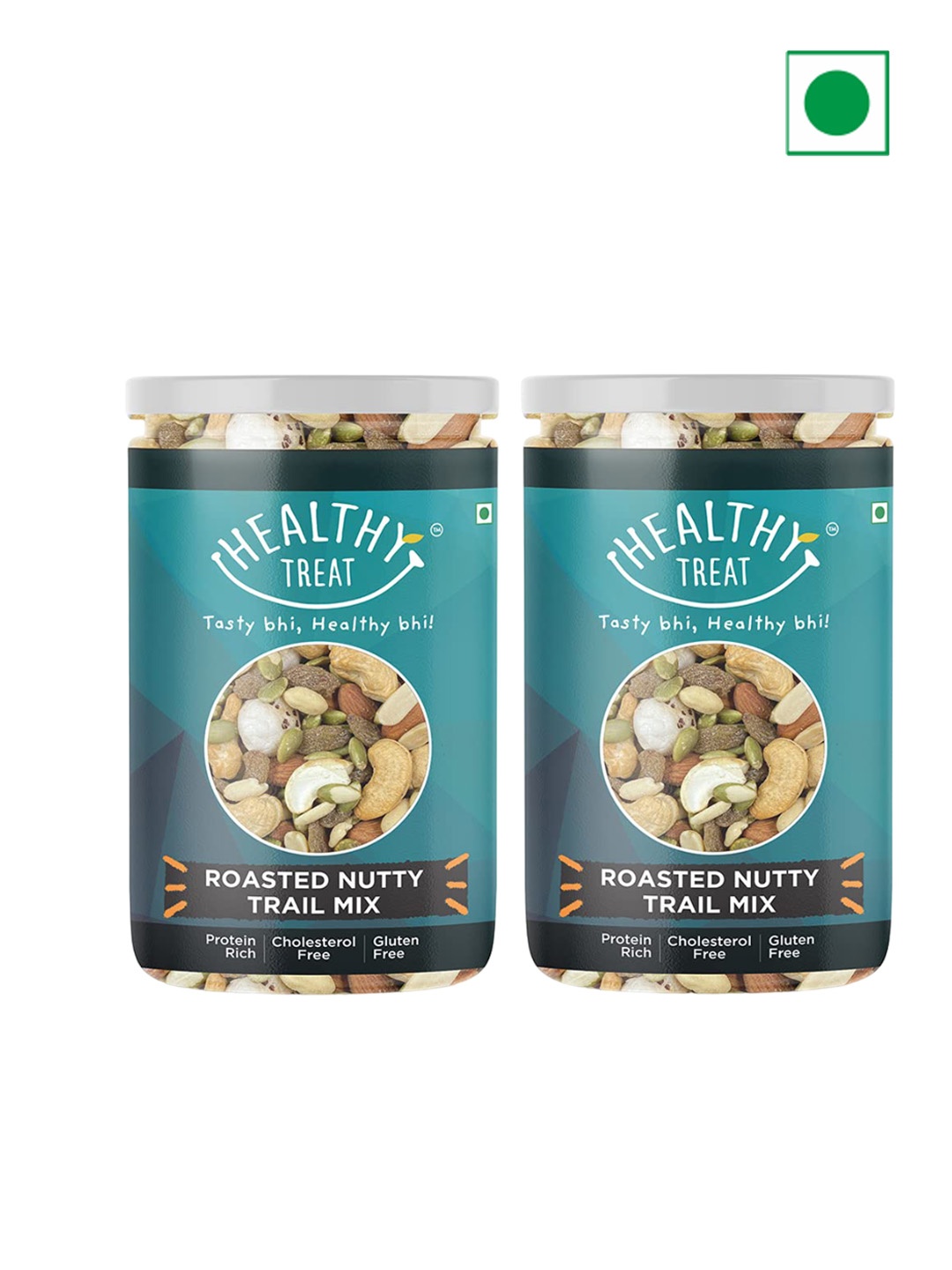 

Healthy Treat Set of 2 Roasted Nutty Trail Mix- 200 gm, Blue