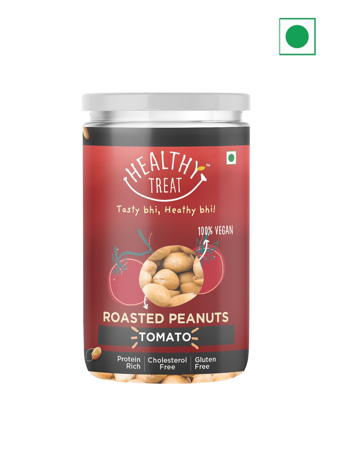 

Healthy Treat Pack of 3 Roasted Tomato Peanut-200g Each, Red
