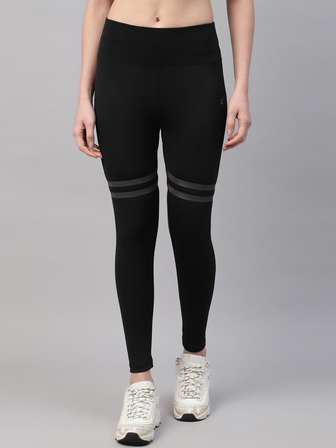 

HRX by Hrithik Roshan Women Black Ankle Length Training Tights