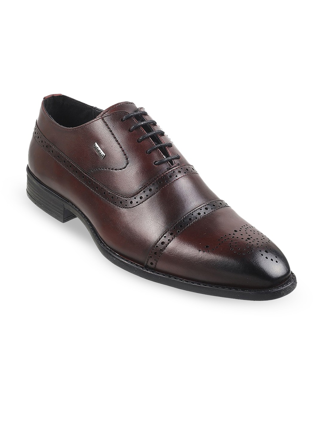 

Mochi Men Leather Formal Brogues, Maroon