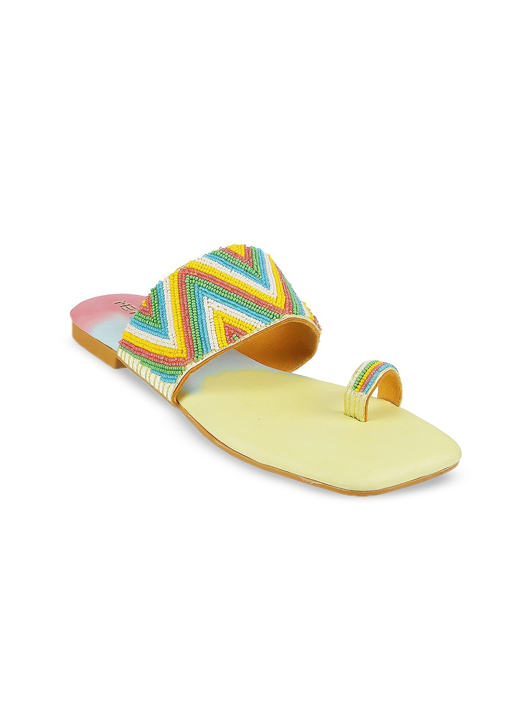 

Metro Embellished One Toe Flats, Yellow