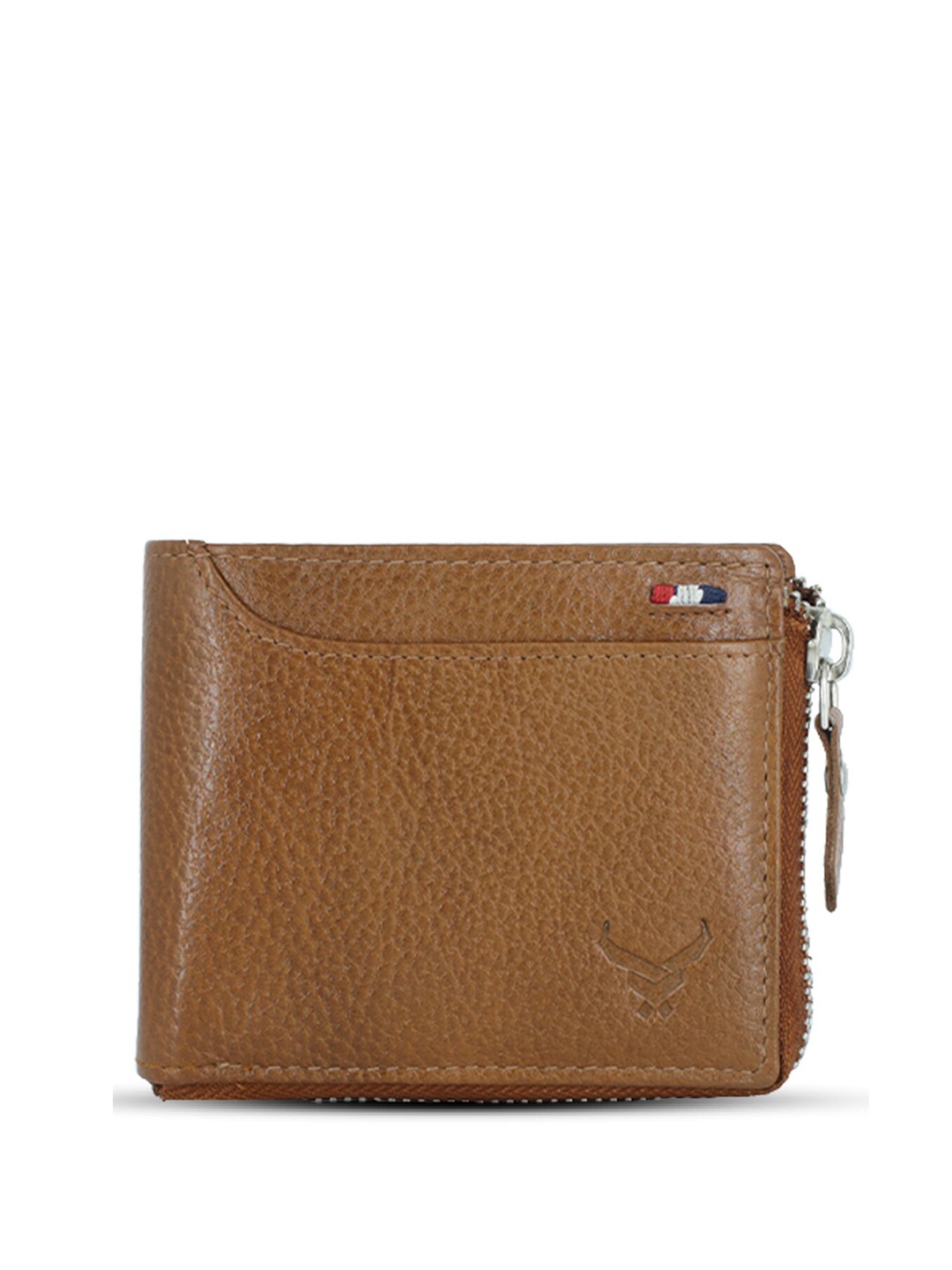 

REDHORNS Men Leather Two Fold Wallet, Tan