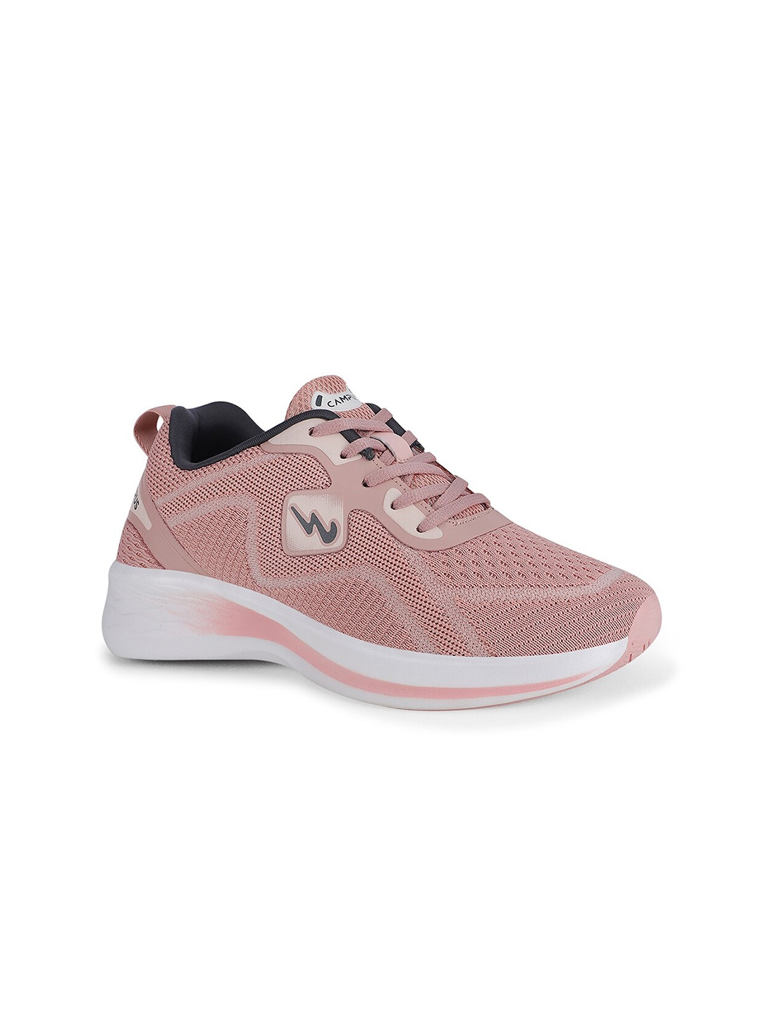 

Campus Women Lace Up Mesh Running Shoes, Peach