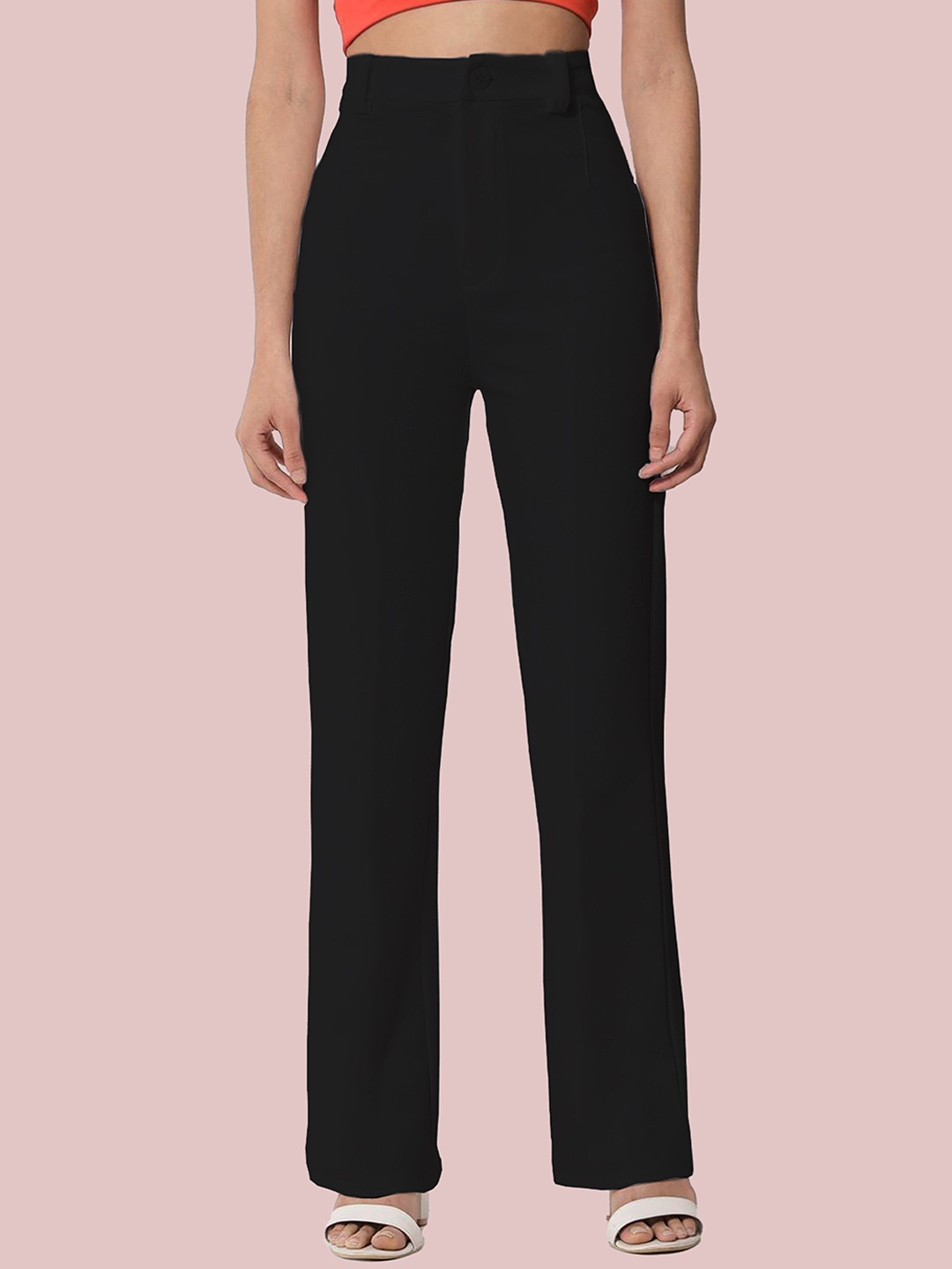 

N N ENTERPRISE Women Original High-Rise Trousers, Black