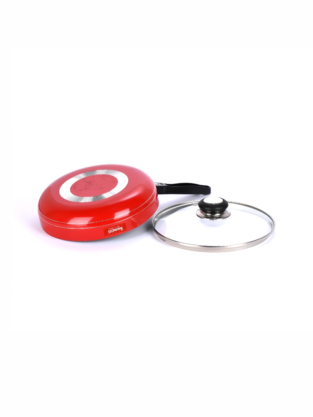 

Sumeet Red Aluminium Dishwasher Safe Frying Pan
