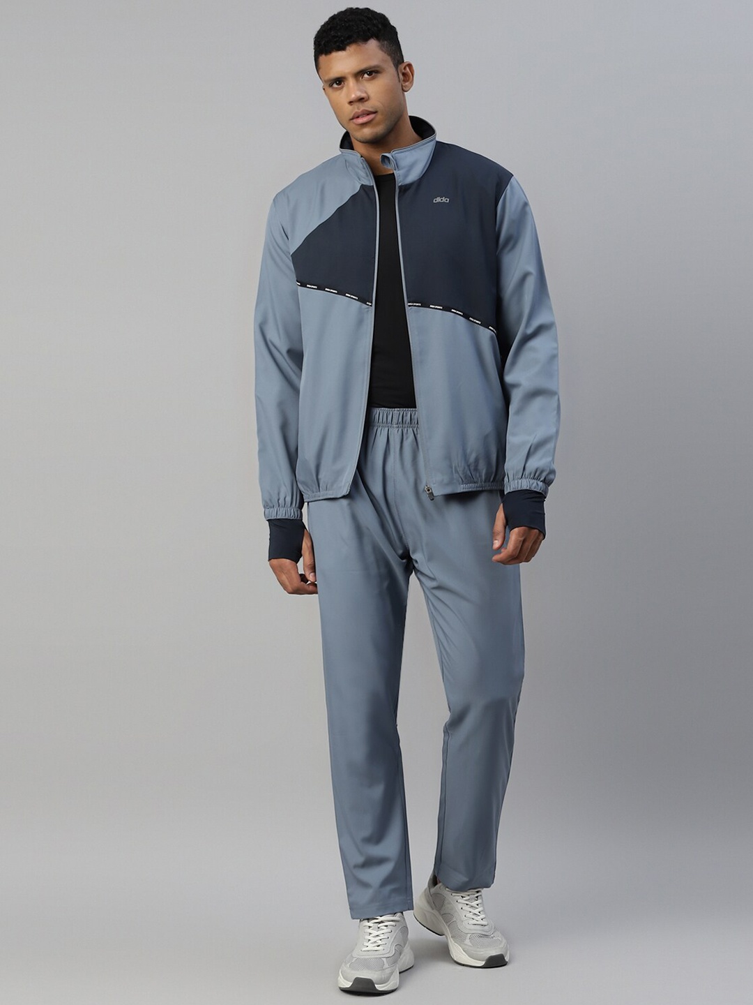 

DIDA Men Ultra Versatile Colorblock Quick-Dry Activewear Sports Fitness Track Suit, Blue