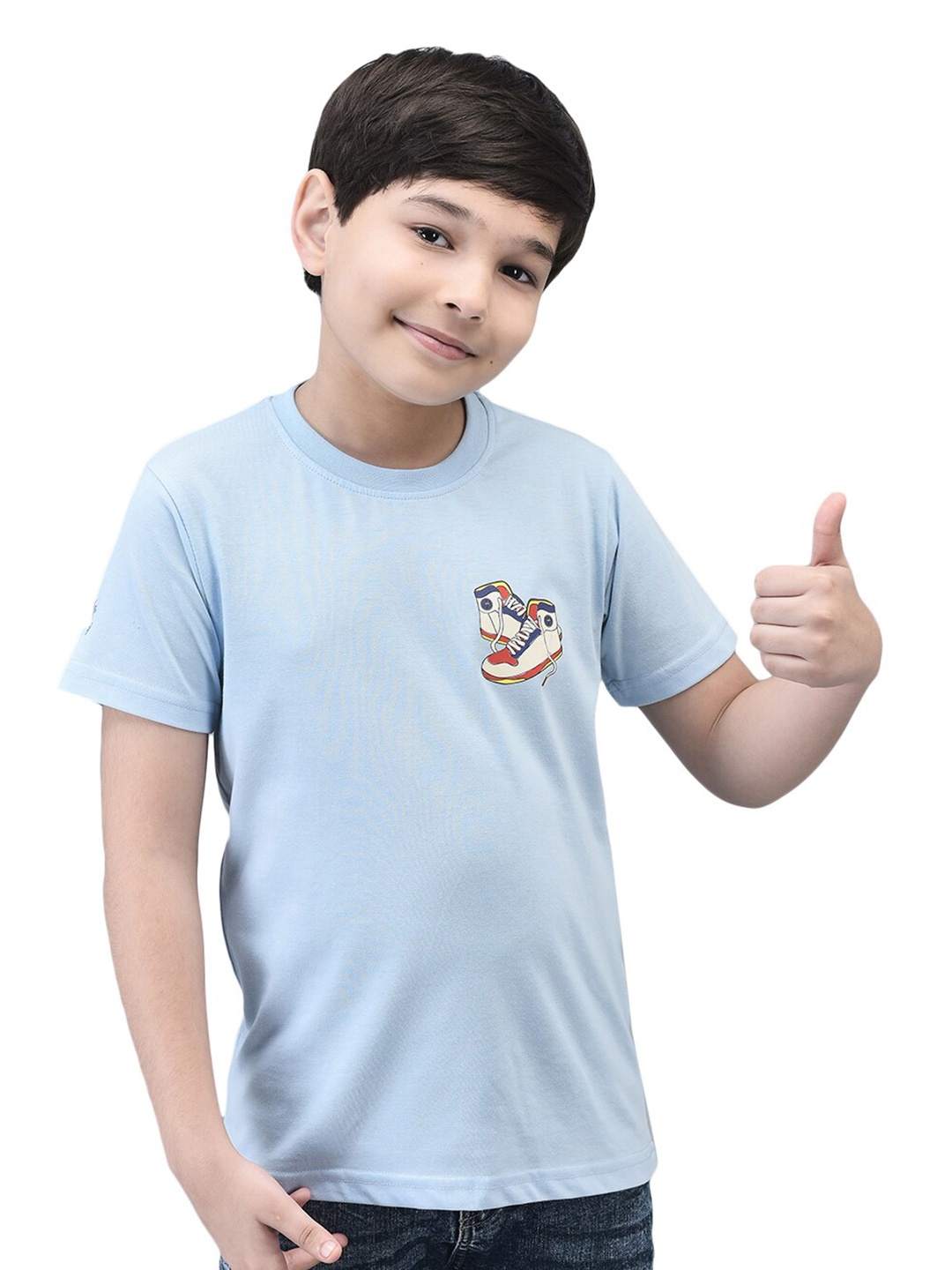 

Trenz Boys Short Sleeves Round Neck T-shirt, Blue
