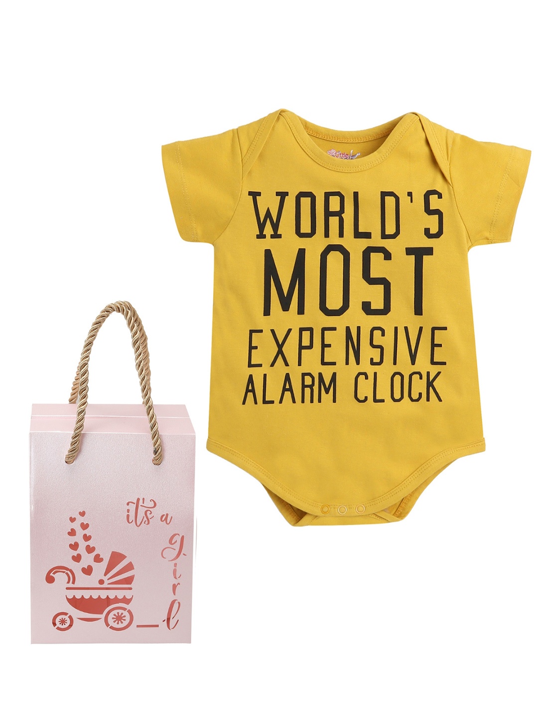 

Little Angels Infant Girls Printed Baby Apparel Gift Set, Mustard