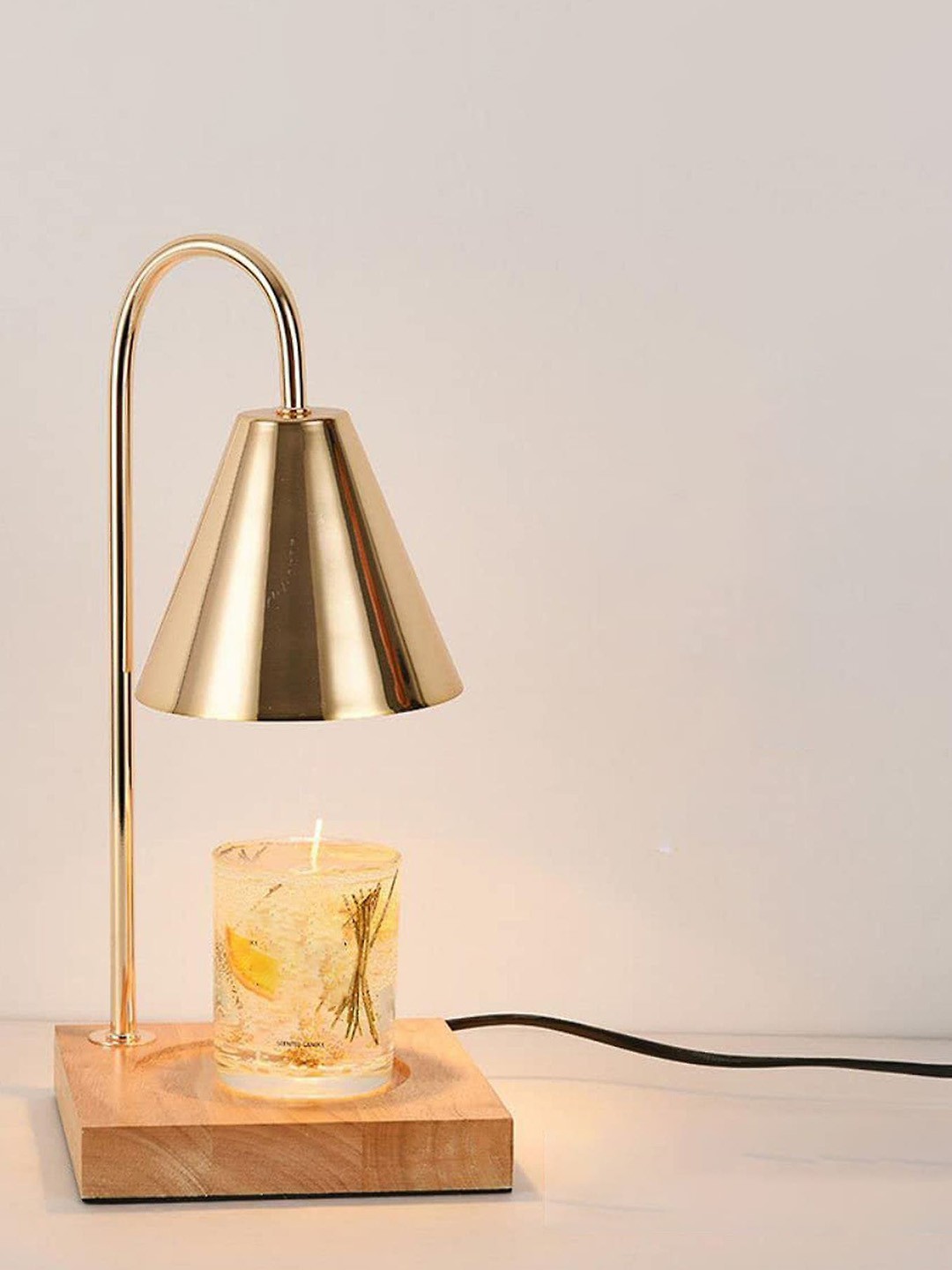 

AuraDecor Gold -Toned Self Assembly Bell Shaped Traditional Table Lamp