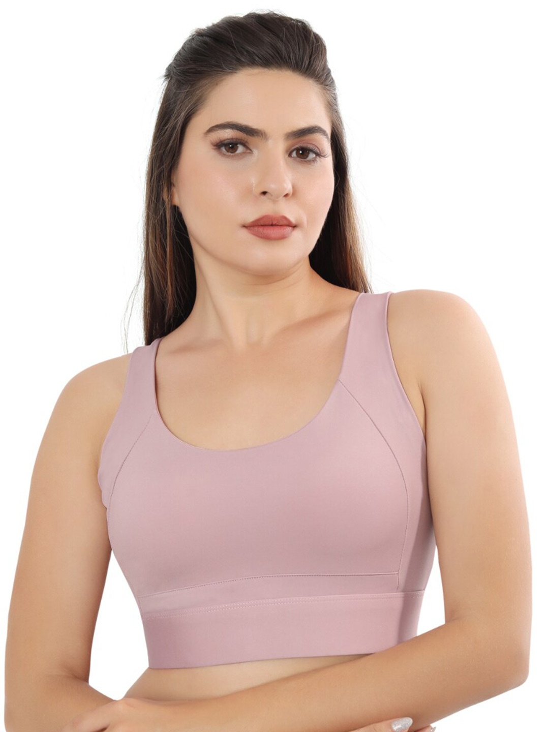 

FABLUK Anti Odour Full Coverage Gym Lightly Padded Workout Bra With All Day Comfort, Pink