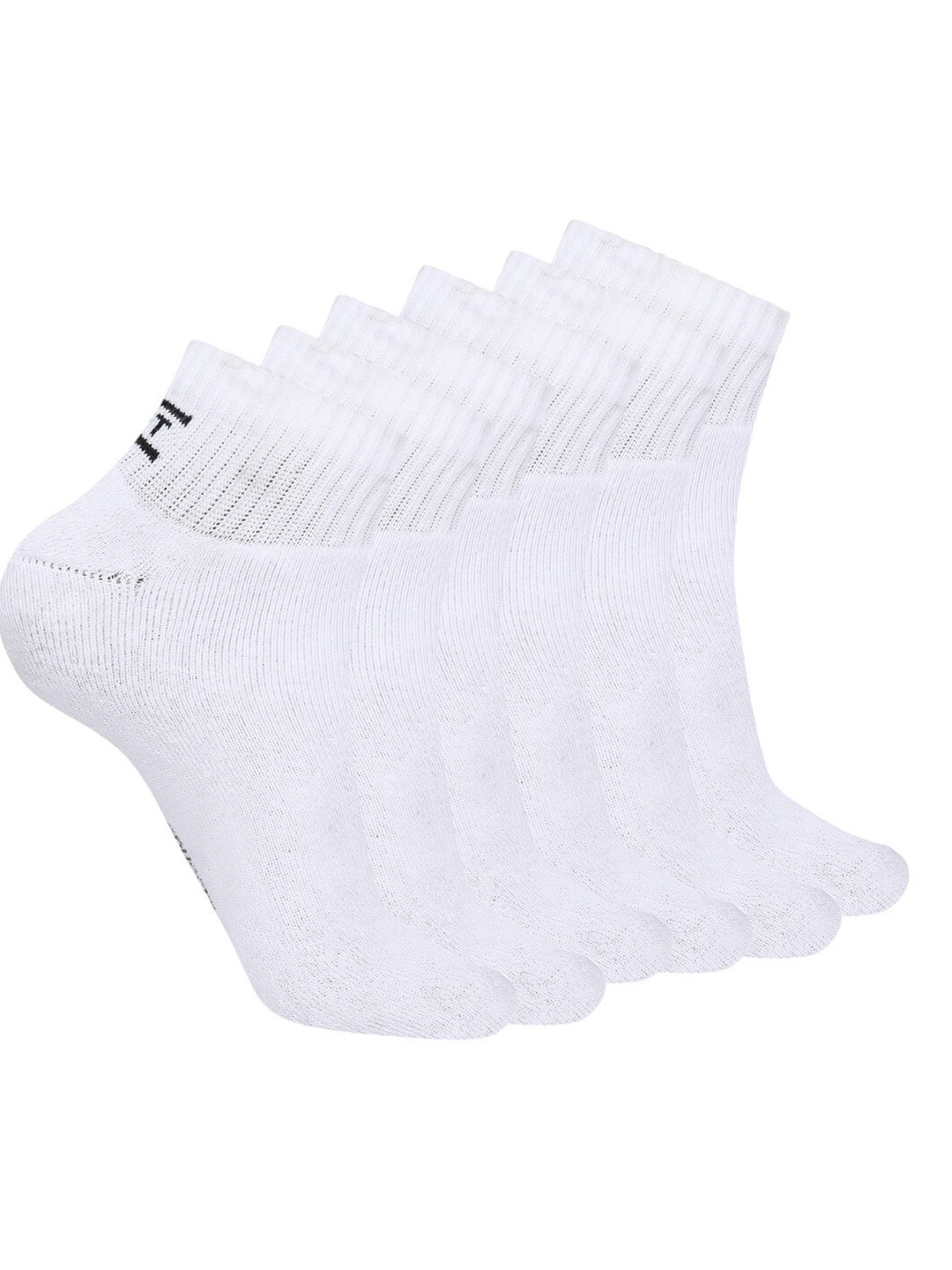 

CRUSSET Men Pack Of 6 Ankle Length Socks, White