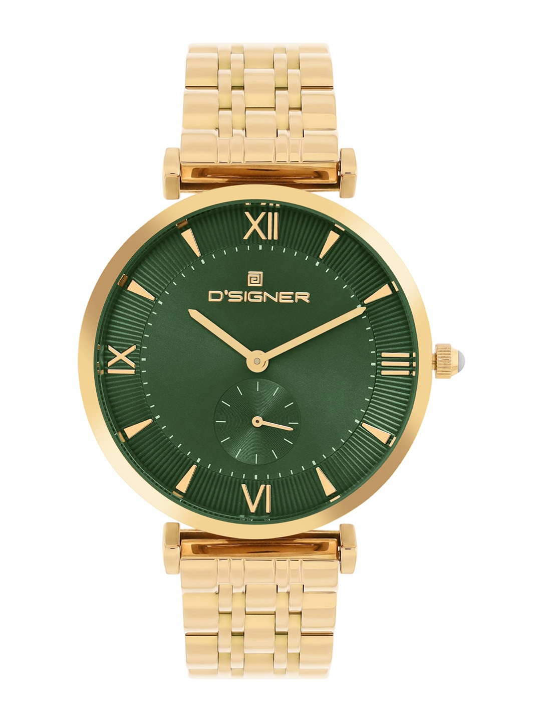 

Dsigner Men Brass Dial & Straps Analogue Watch 844GM.16G, Green
