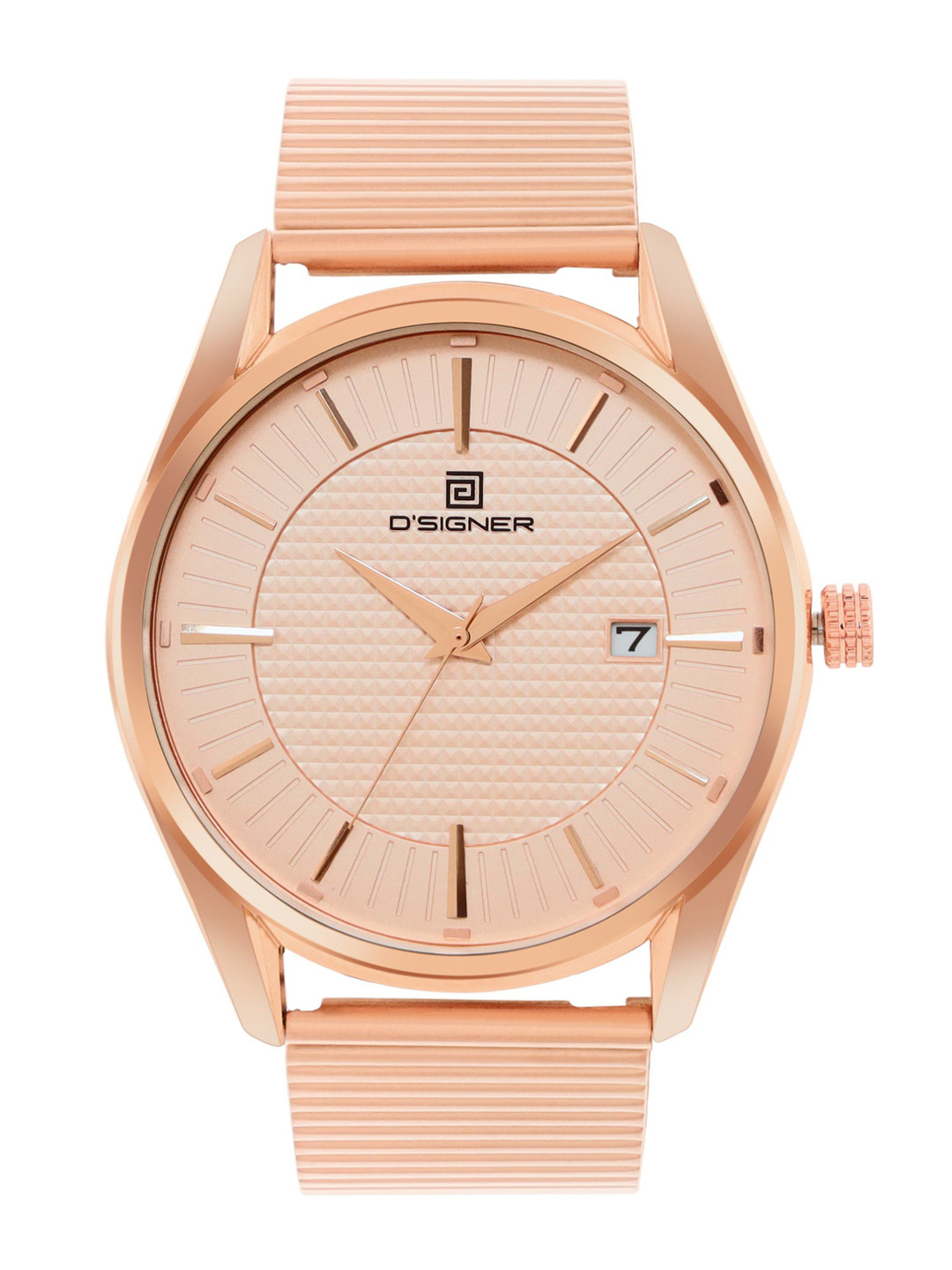 

Dsigner Men Brass Dial & Bracelet Style Straps Analogue Watch 821RGM.11G, Rose gold