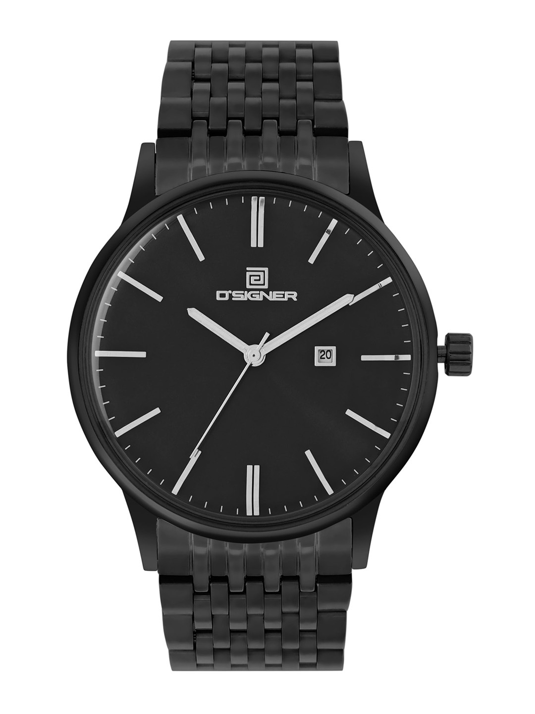 

Dsigner Men Brass Dial & Straps Analogue Watch 829BM.3G, Black