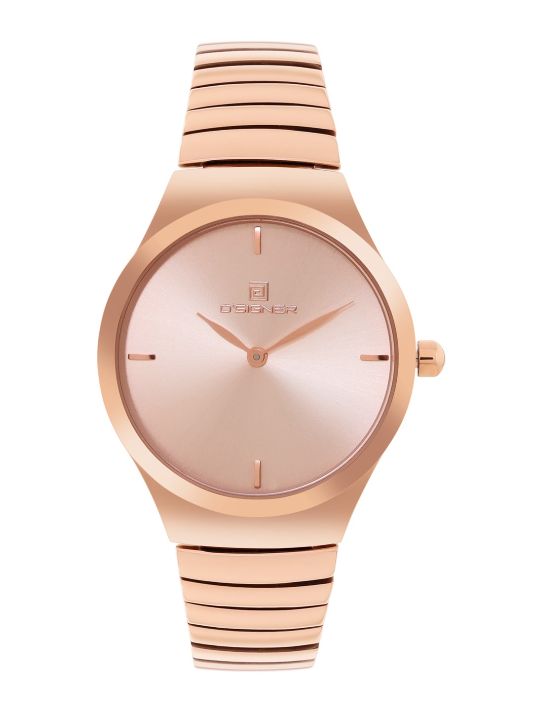 

Dsigner Women Brass Dial & Bracelet Style Straps Analogue Watch 812RGM.11L, Rose gold