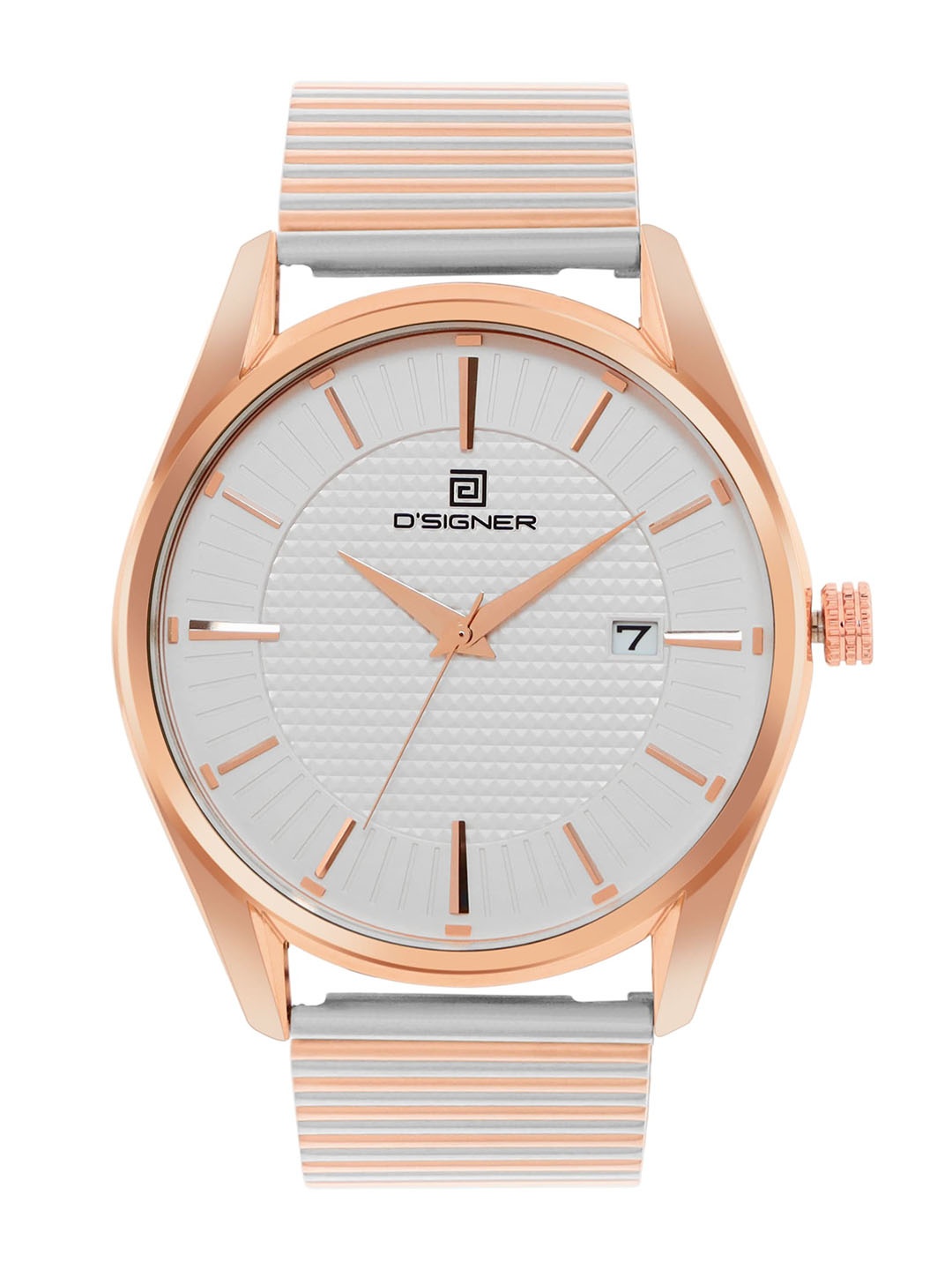 

Dsigner Men Brass Dial & Bracelet Style Straps Analogue Watch 821RTM.1G, White