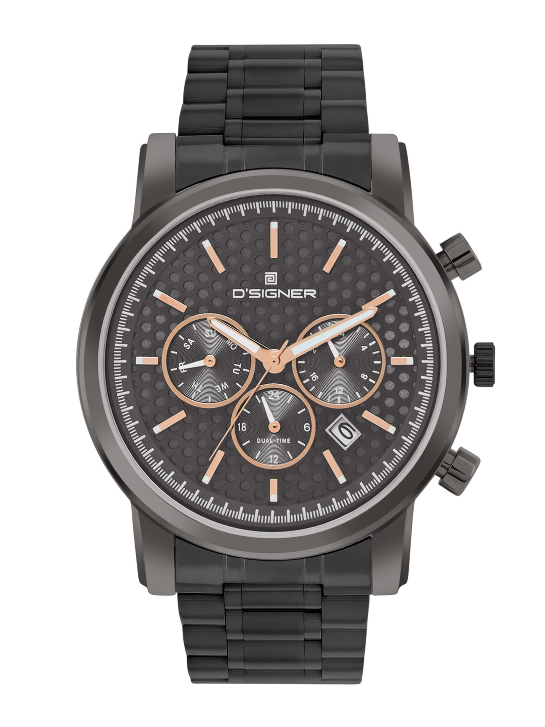 

Dsigner Men Brass Dial & Bracelet Style Straps Analogue Watch 795GNM.8G, Grey