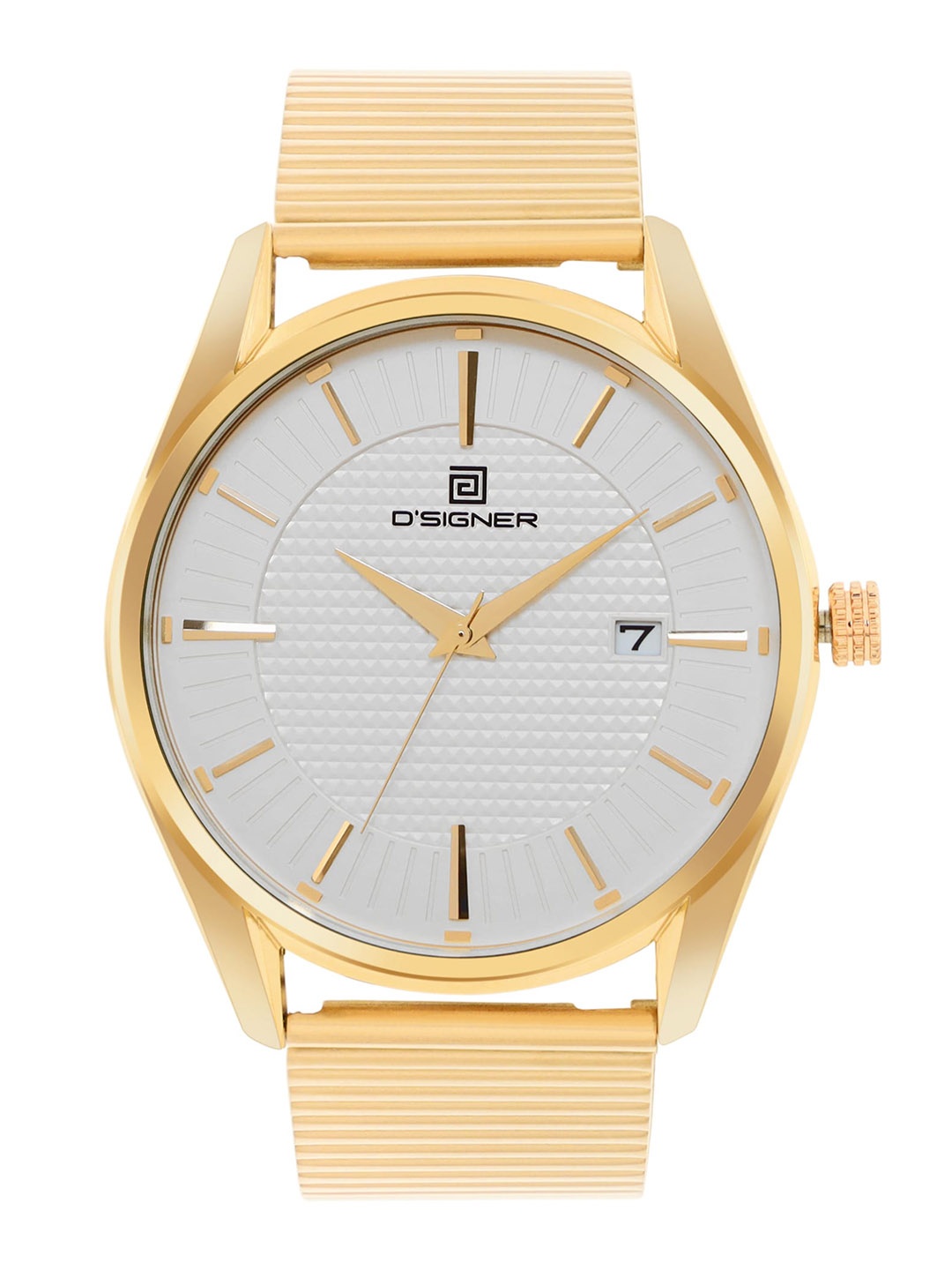 

Dsigner Men Round Shaped Bracelet Style Straps Analogue Watch 821GM.1G, White