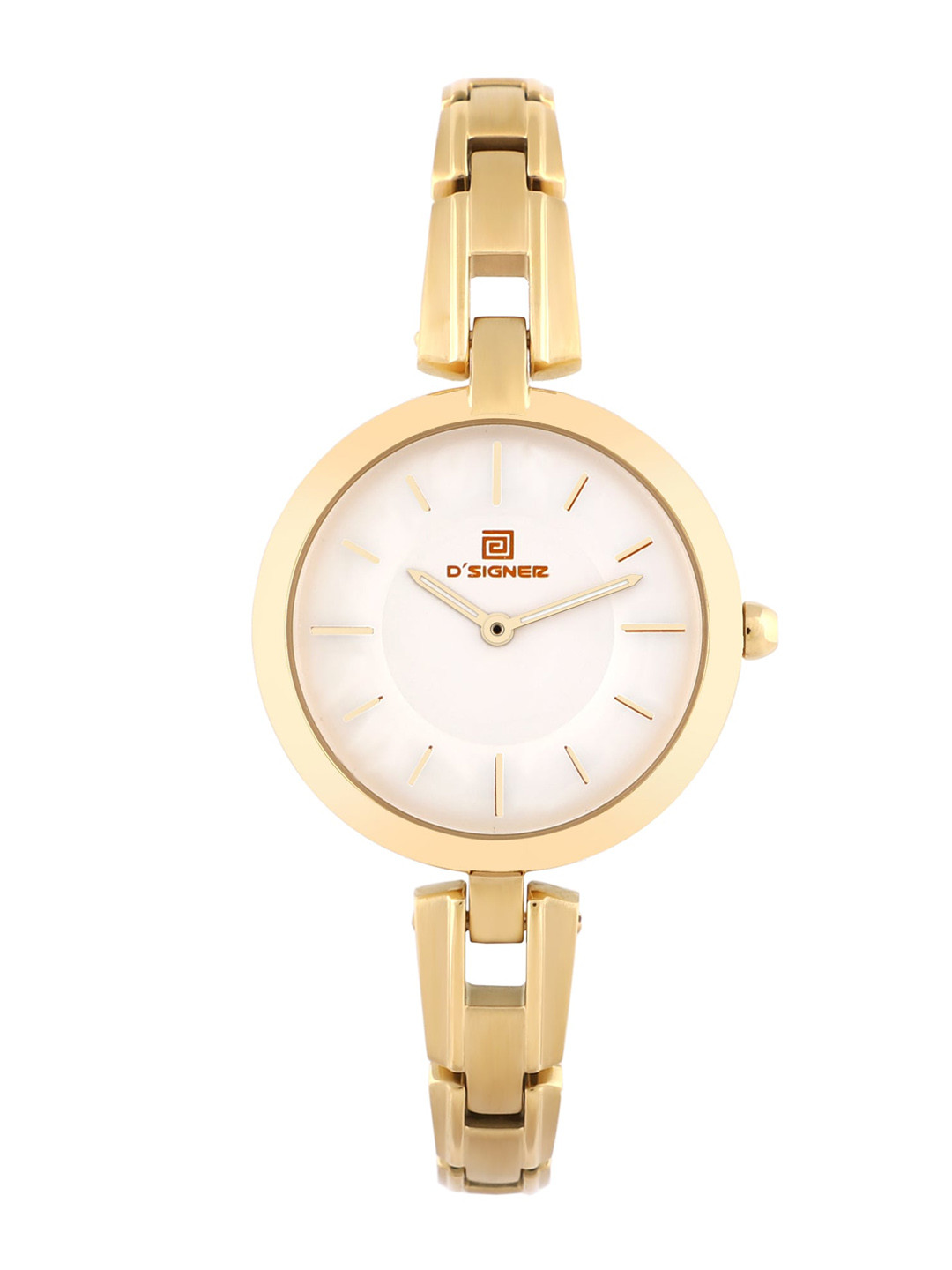 

Dsigner Women Brass Mother of Pearl Dial & Bracelet Style Straps Analogue Watch 645GM.2L, Silver