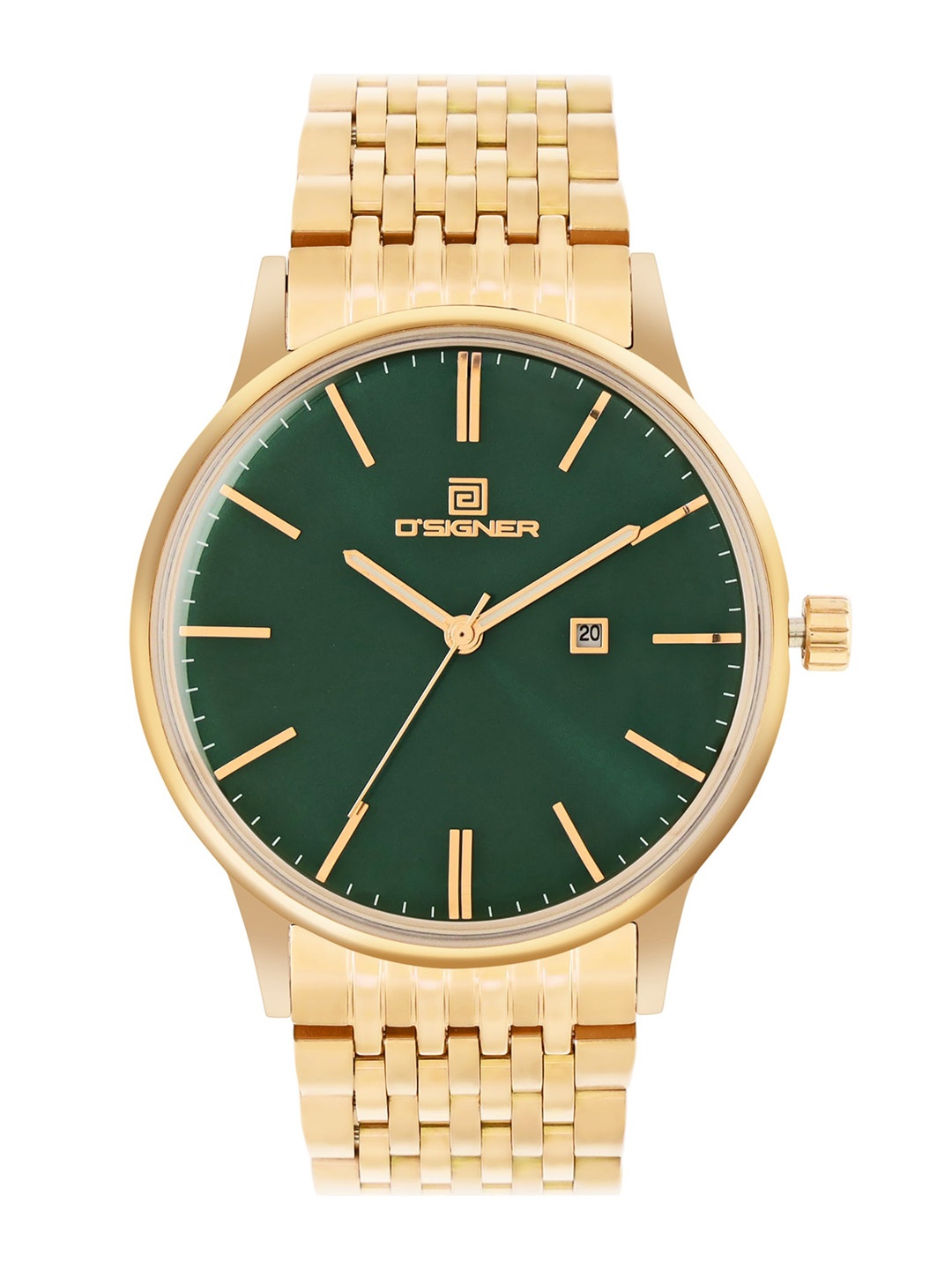 

Dsigner Men Brass Dial & Bracelet Style Straps Analogue Watch 829GM.16G, Green