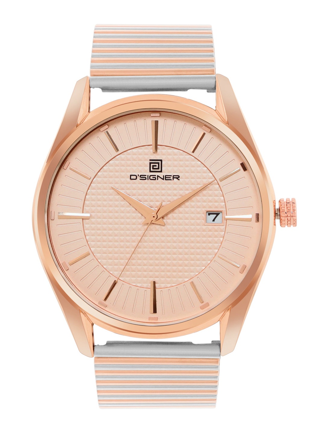 

Dsigner Men Brass Dial & Bracelet Style Straps Analogue Watch 821RTM.11G, Rose gold