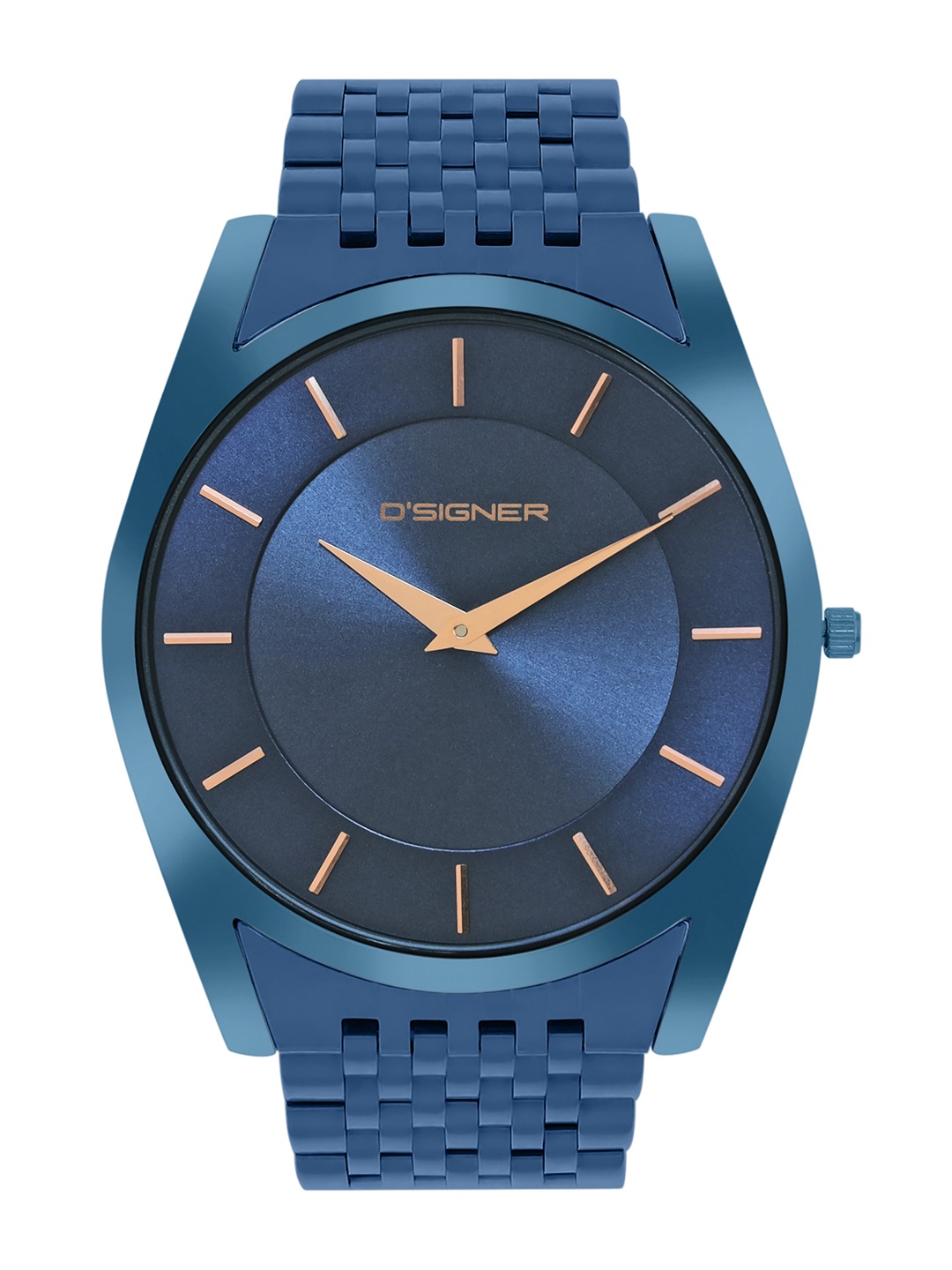 

Dsigner Men Brass Dial & Bracelet Style Straps Analogue Watch 753BLM.5G, Blue
