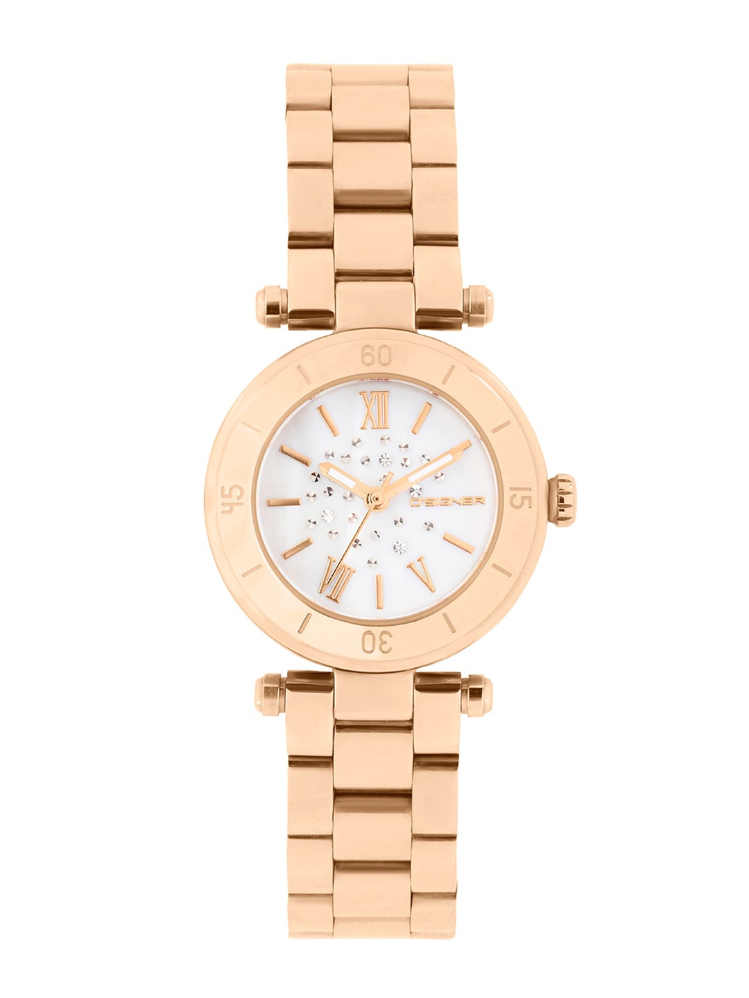 

Dsigner Women Brass Dial & Bracelet Style Straps Analogue Watch 667RGM.6L, White