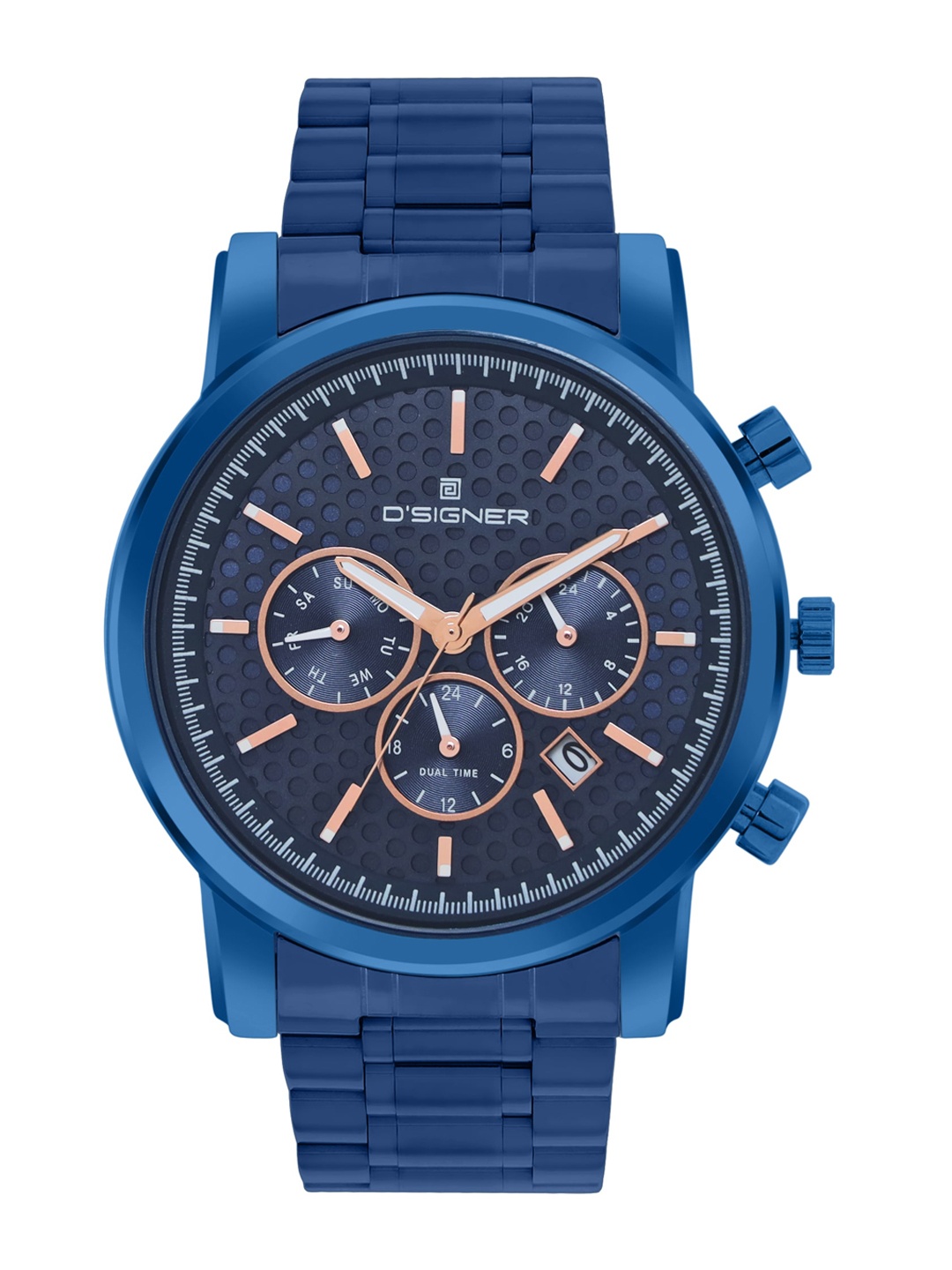 

Dsigner Men Brass Dial & Bracelet Style Straps Analogue Watch 795BLM.5G, Blue