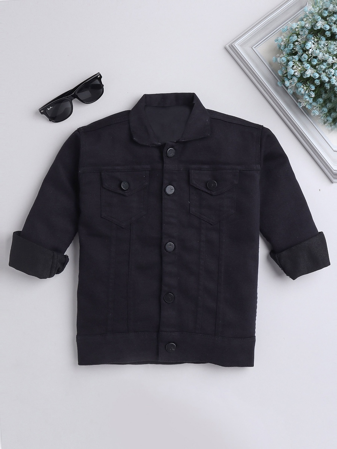 

Ministitch Boys Denim Jacket, Black