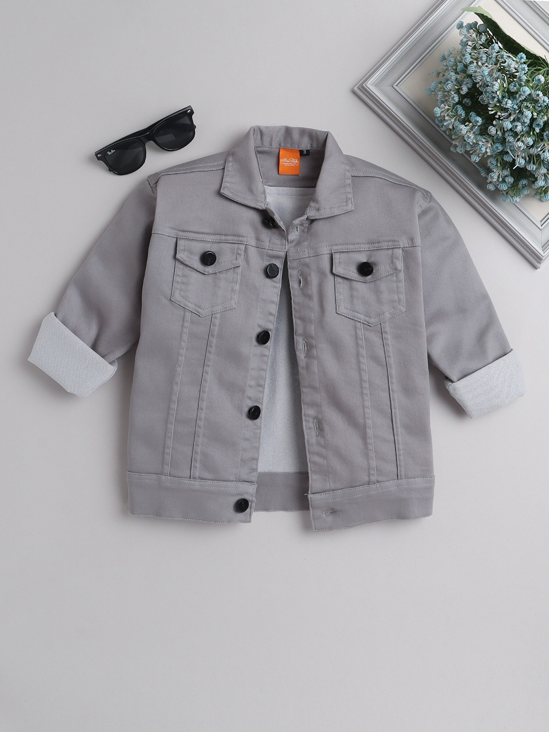 

Ministitch Boys Tailored Jacket with Patchwork, Grey