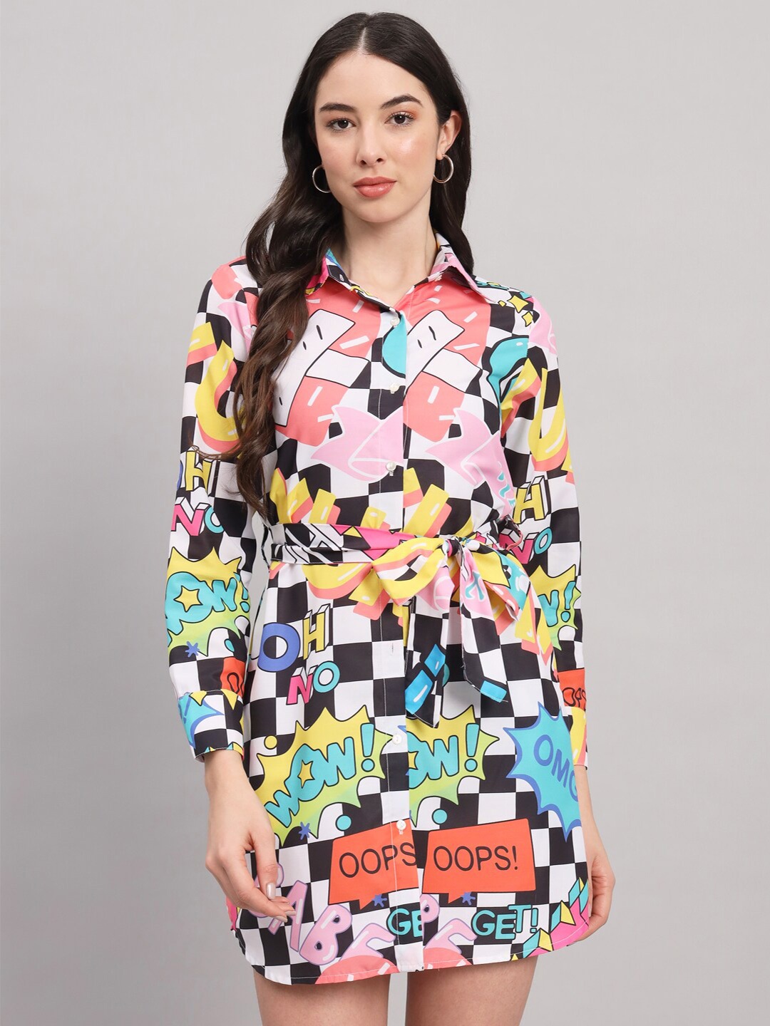 

The Dry State Graphic Print Shirt Dress, Pink