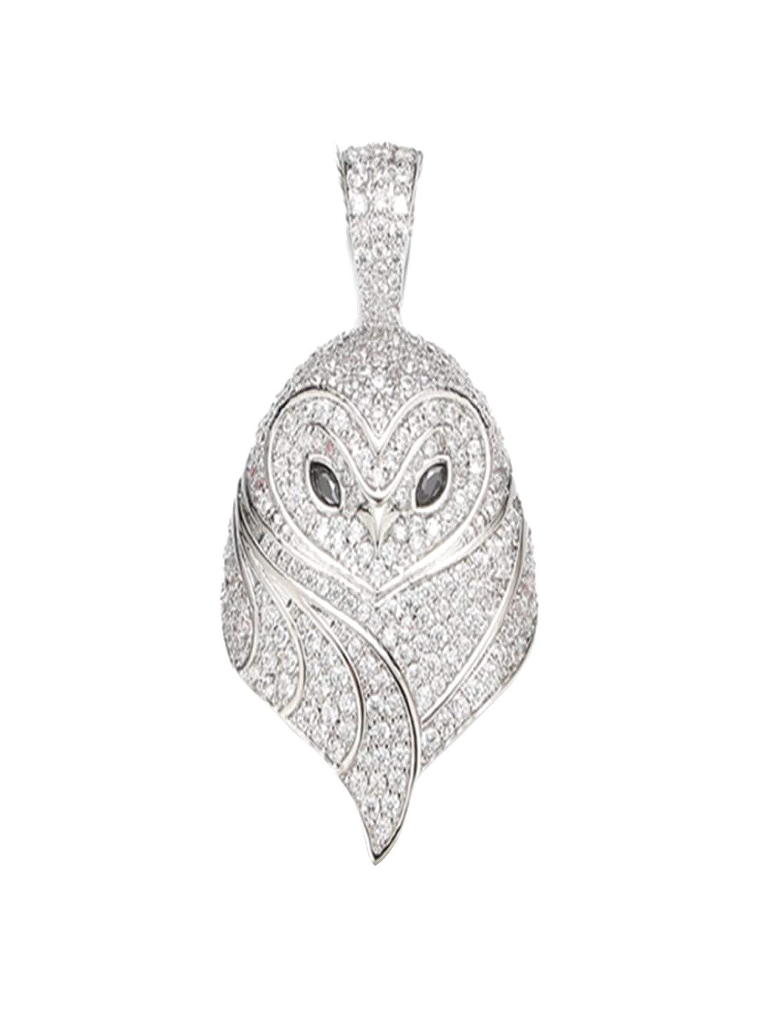 

Drip Project Men Rhodium-Plated Cubic Zirconia Animal Shaped Pendant, Silver